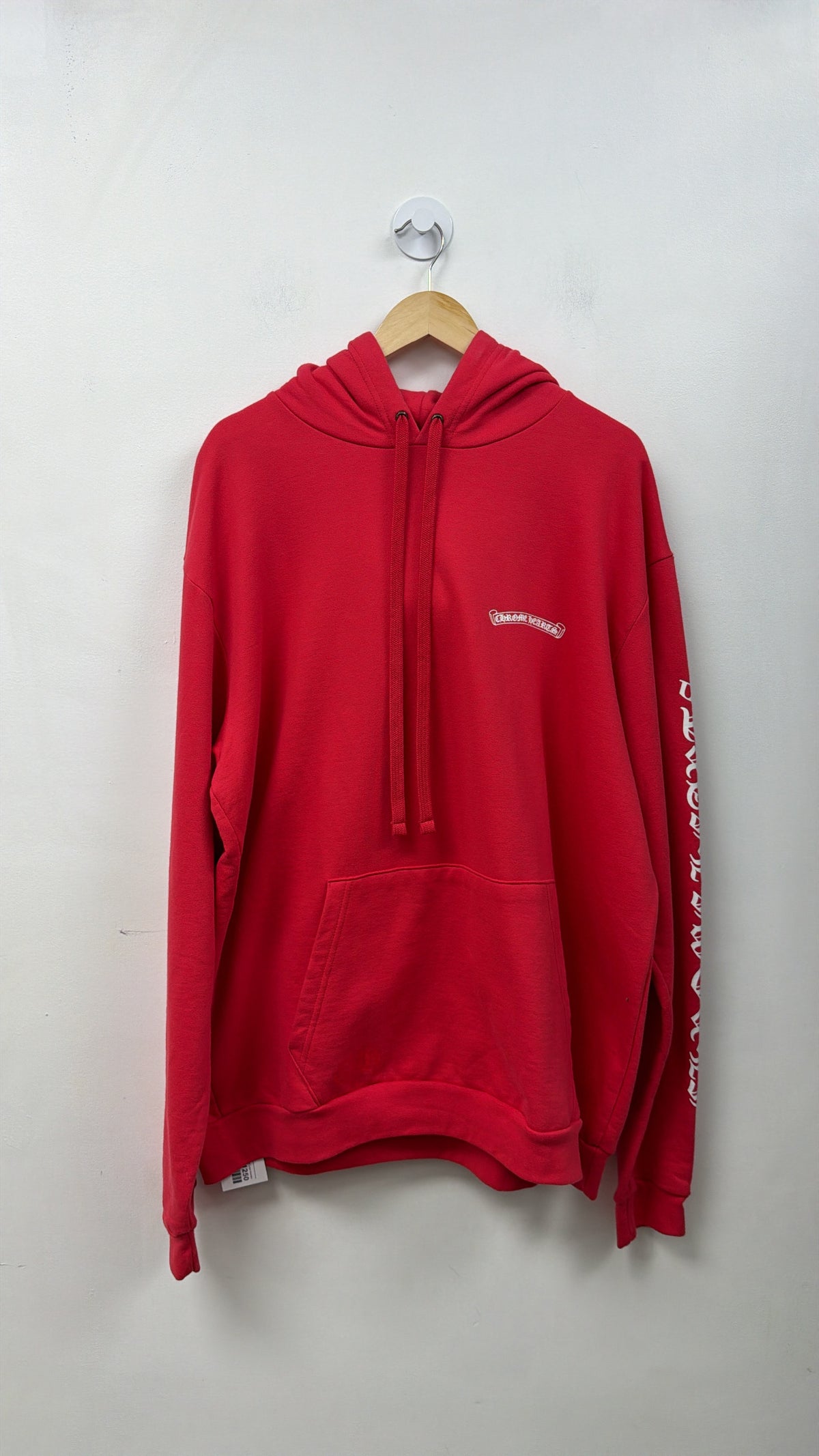 Chrome Hearts Red White Scroll Logo Hoodie