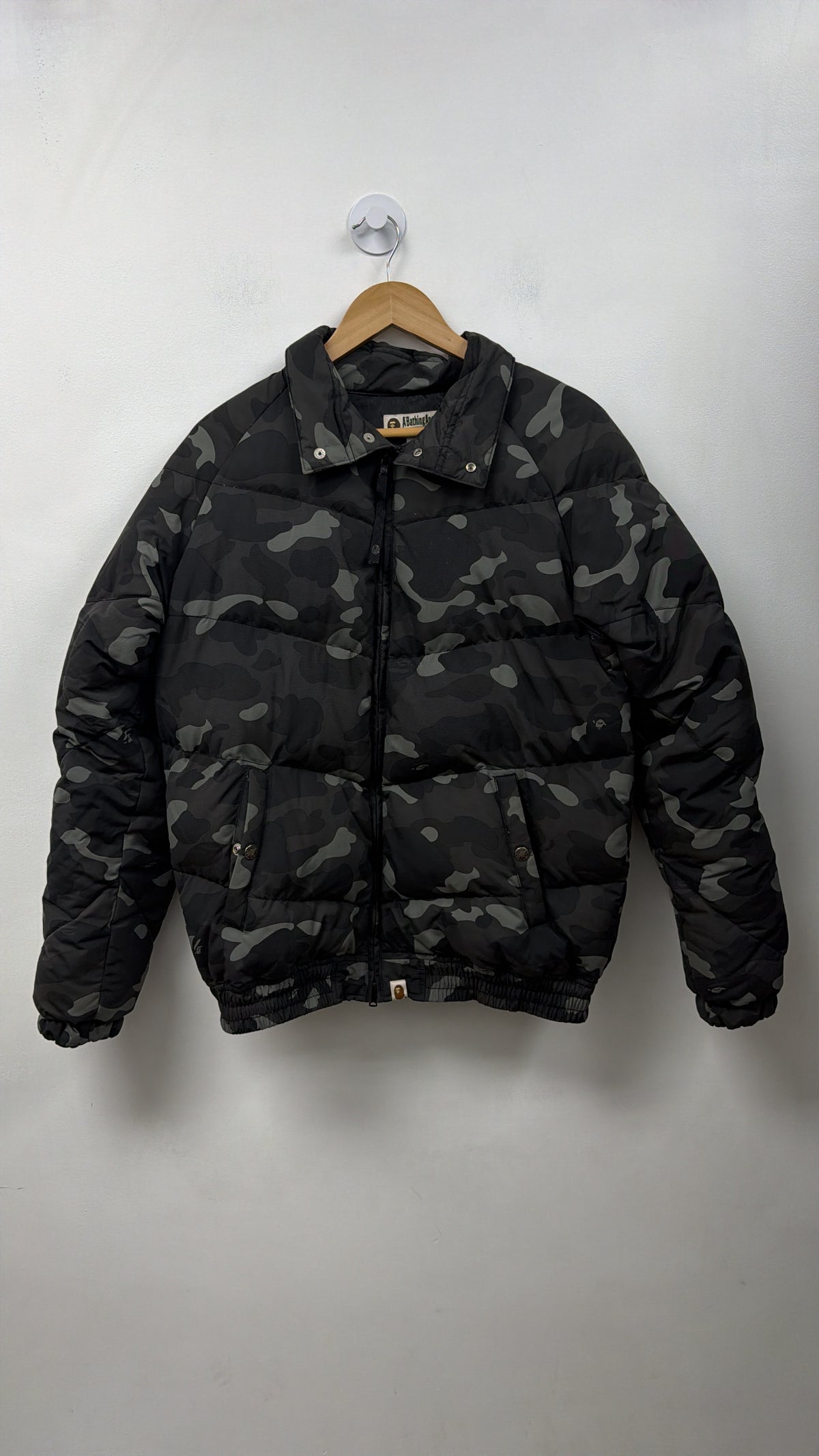 BAPE Grey Camo Puffer Jacket