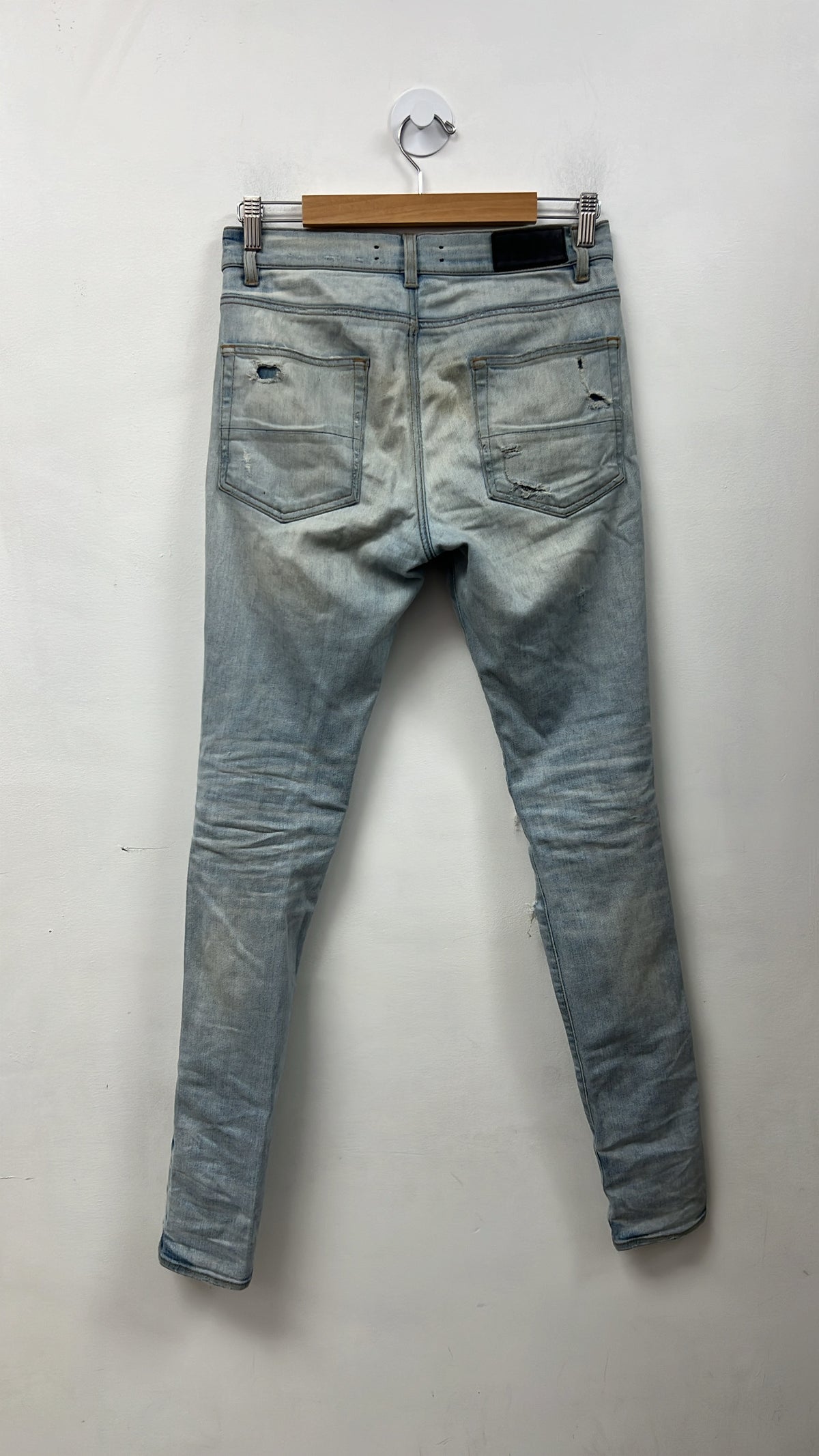Amiri MX1 Light Wash Tie Dye Paisley Patch (Altered) Jeans