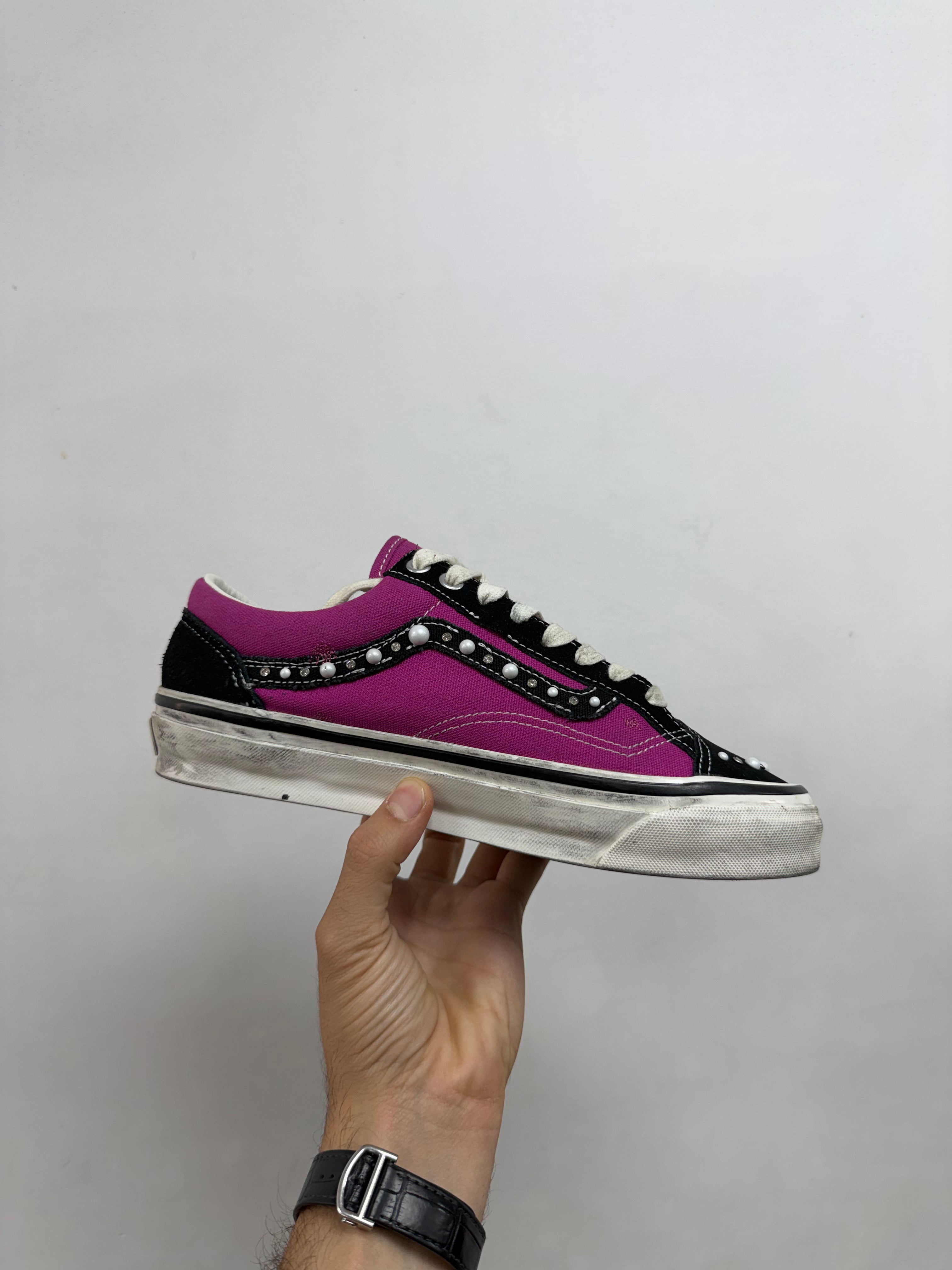 Vans Pink & Black Pearlized Sneakers