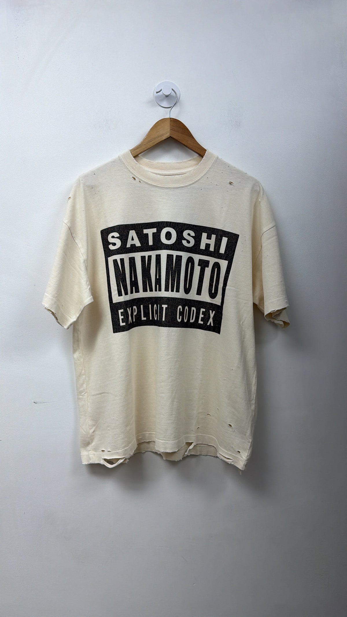 Satoshi Nakamoto White Explicit Codex Tee