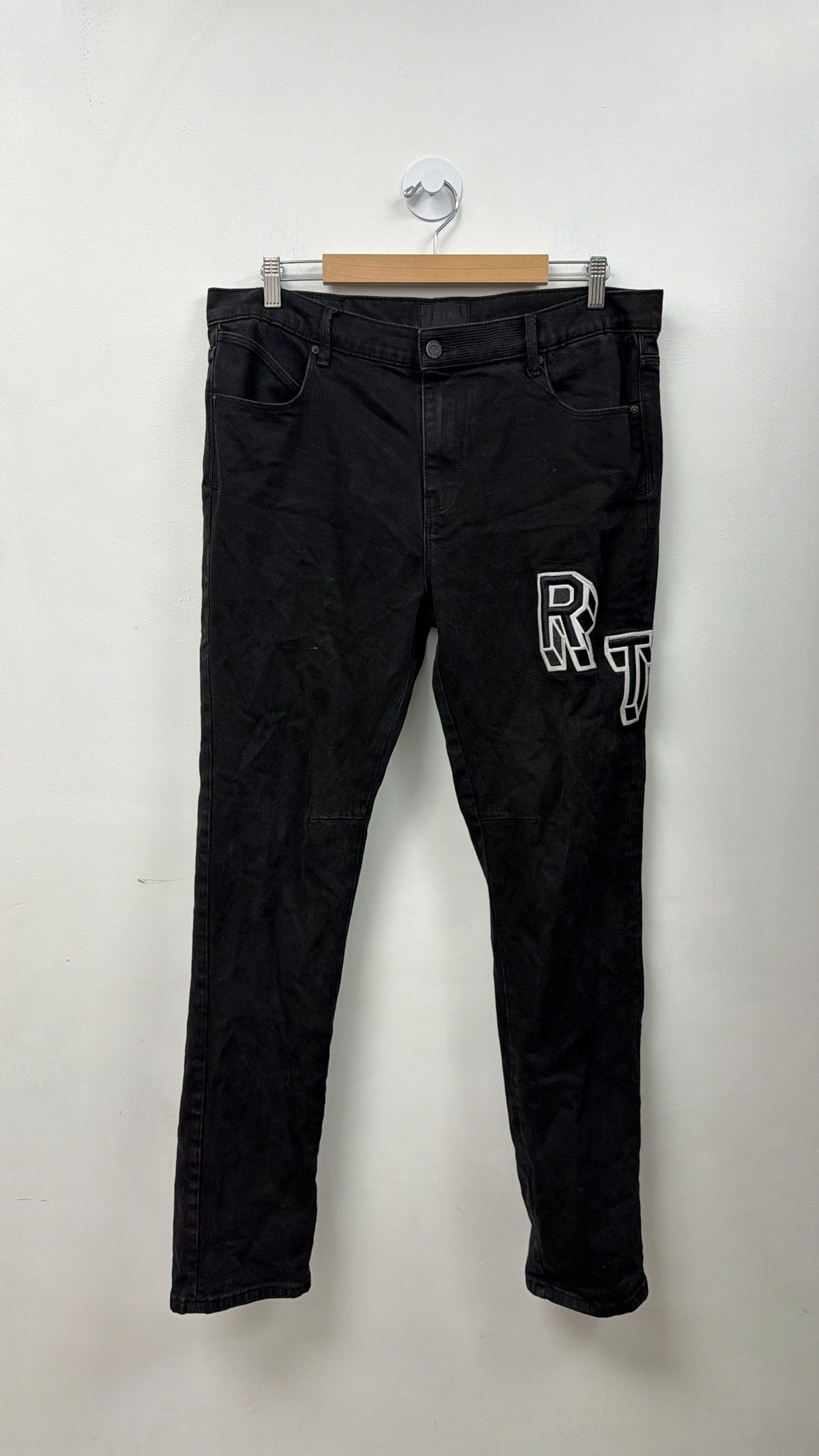 RTA Black Side Logo Jeans