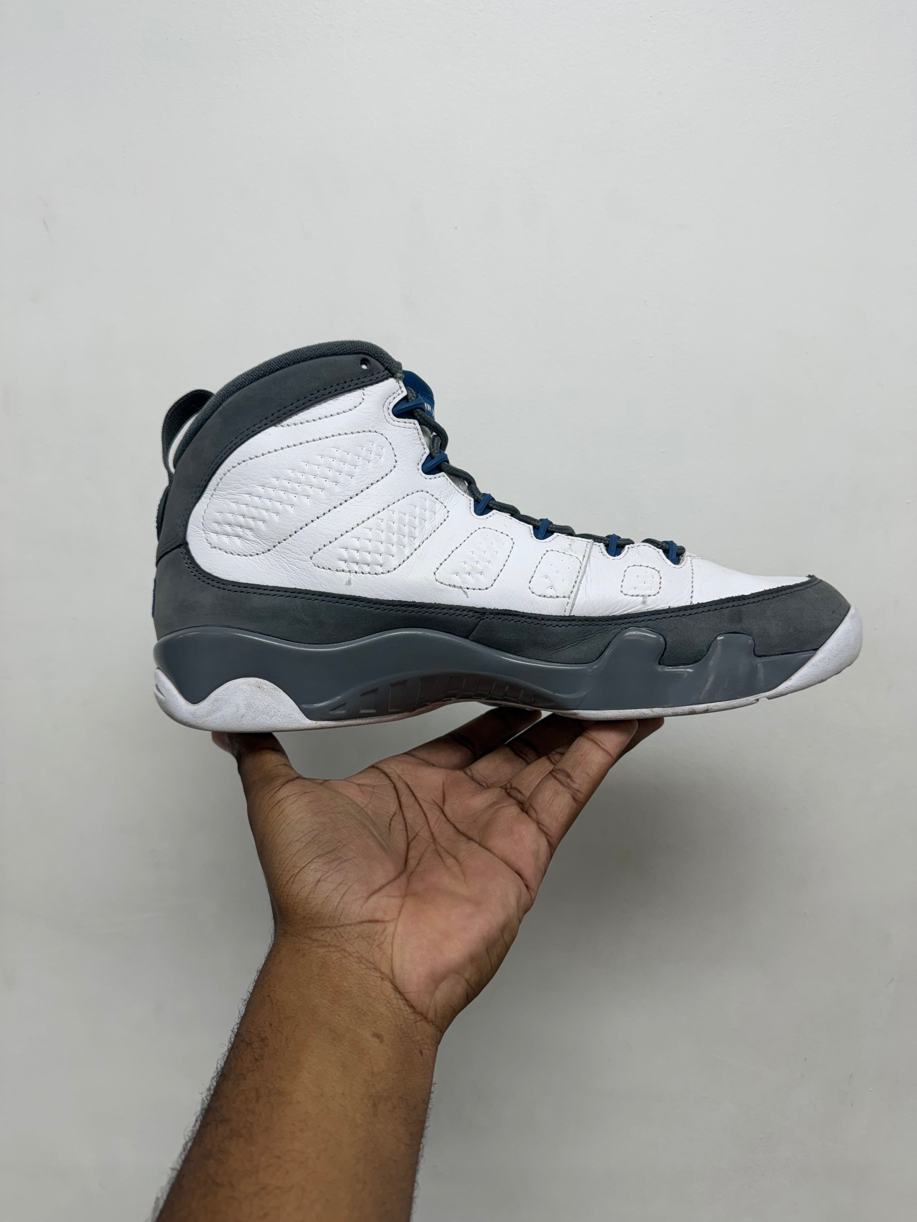Jordan 9 Flint Grey French Blue Sneakers