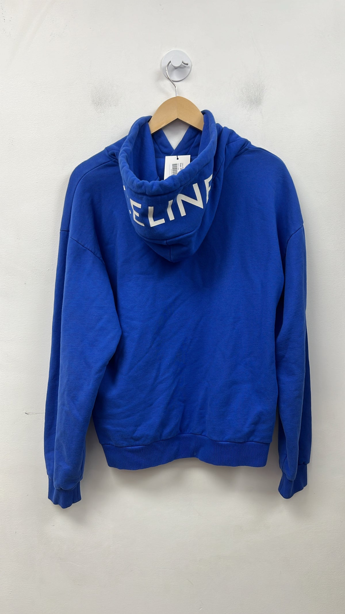 Celine Blue White Hooded Logo Hoodie