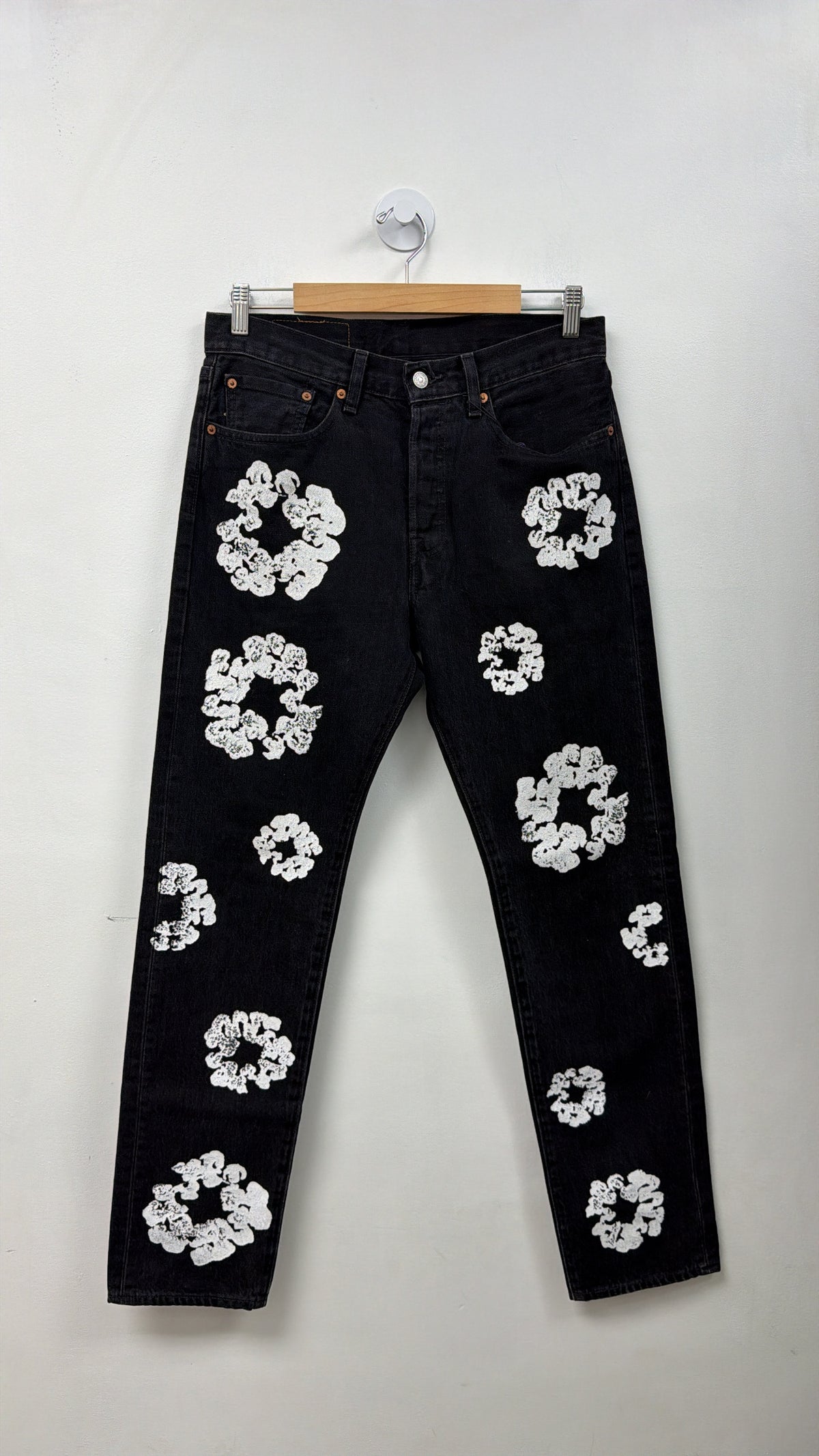 Denim Tears Black Wash Cotton Wreath Jeans