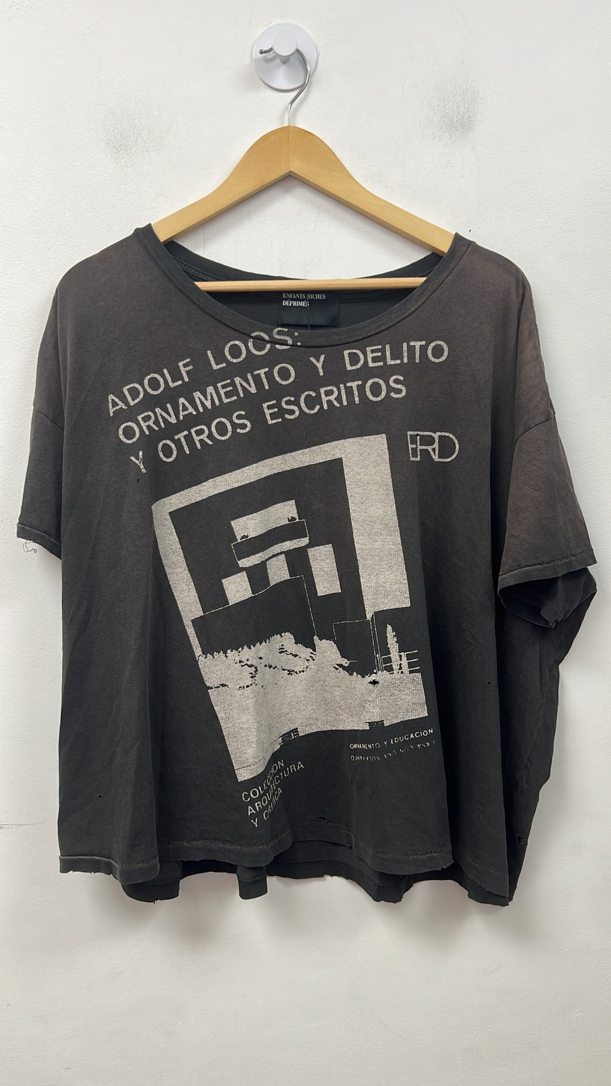 ENFANTS RICHES DÉPRIMÉS Washed Black Ad*lf Loos Tee