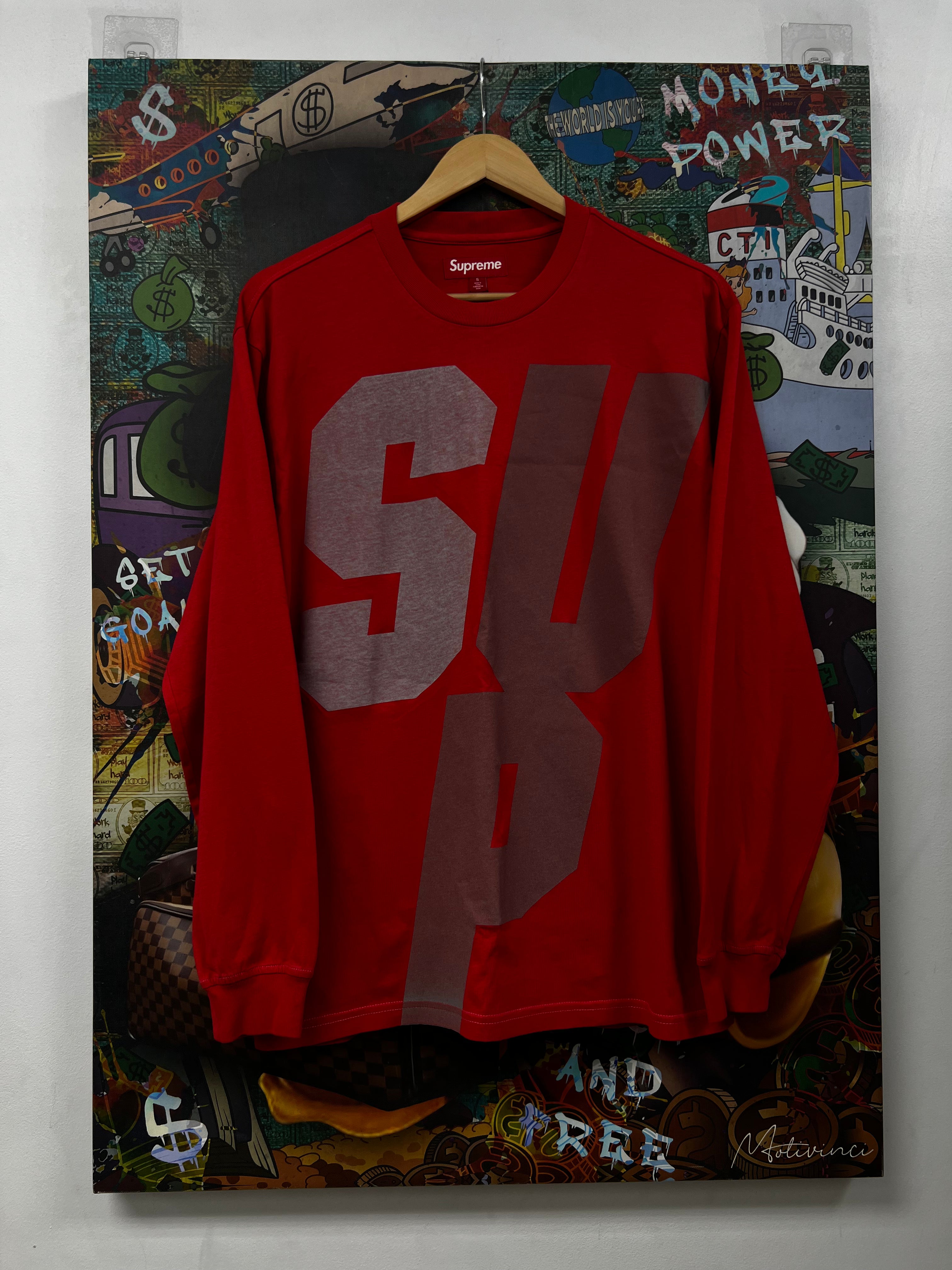 Supreme Red Reflective Long Sleeve