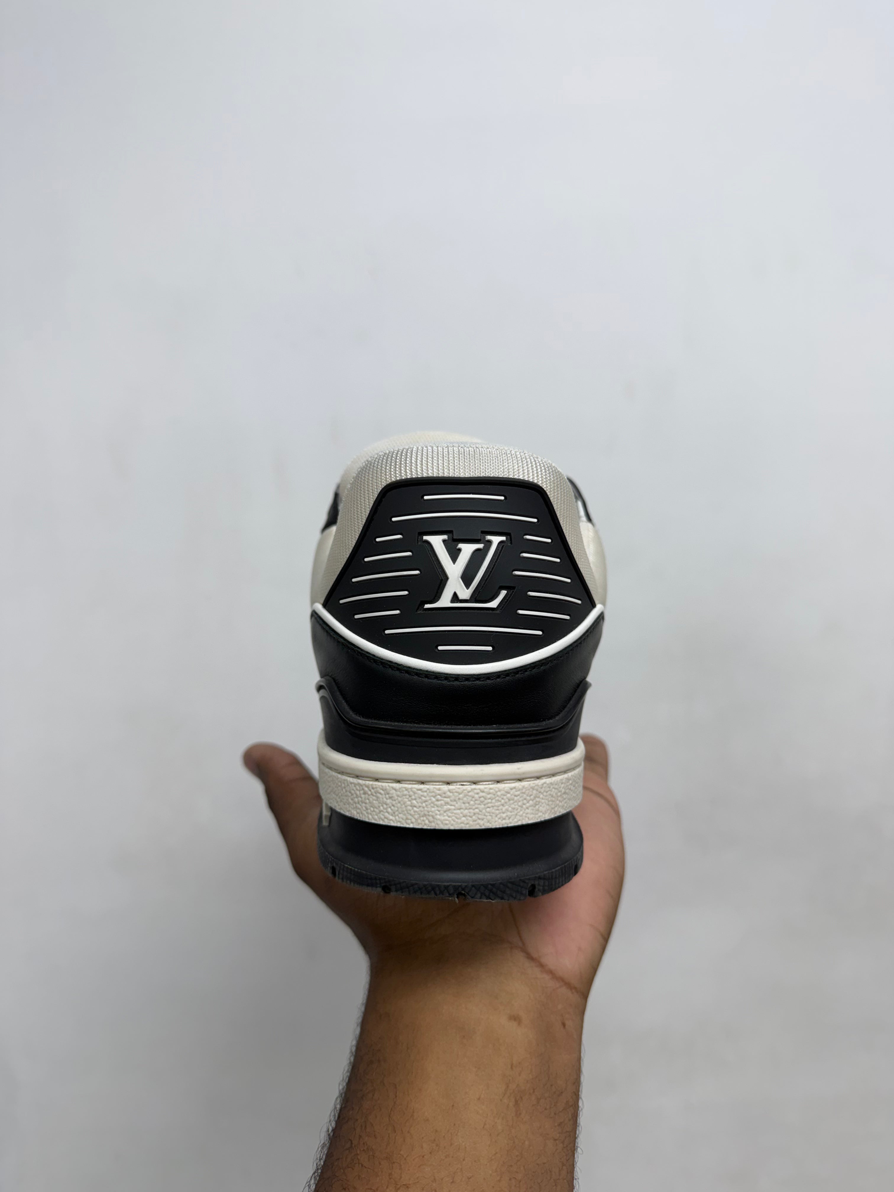 Louis Vuitton Black White Trainer Sneakers
