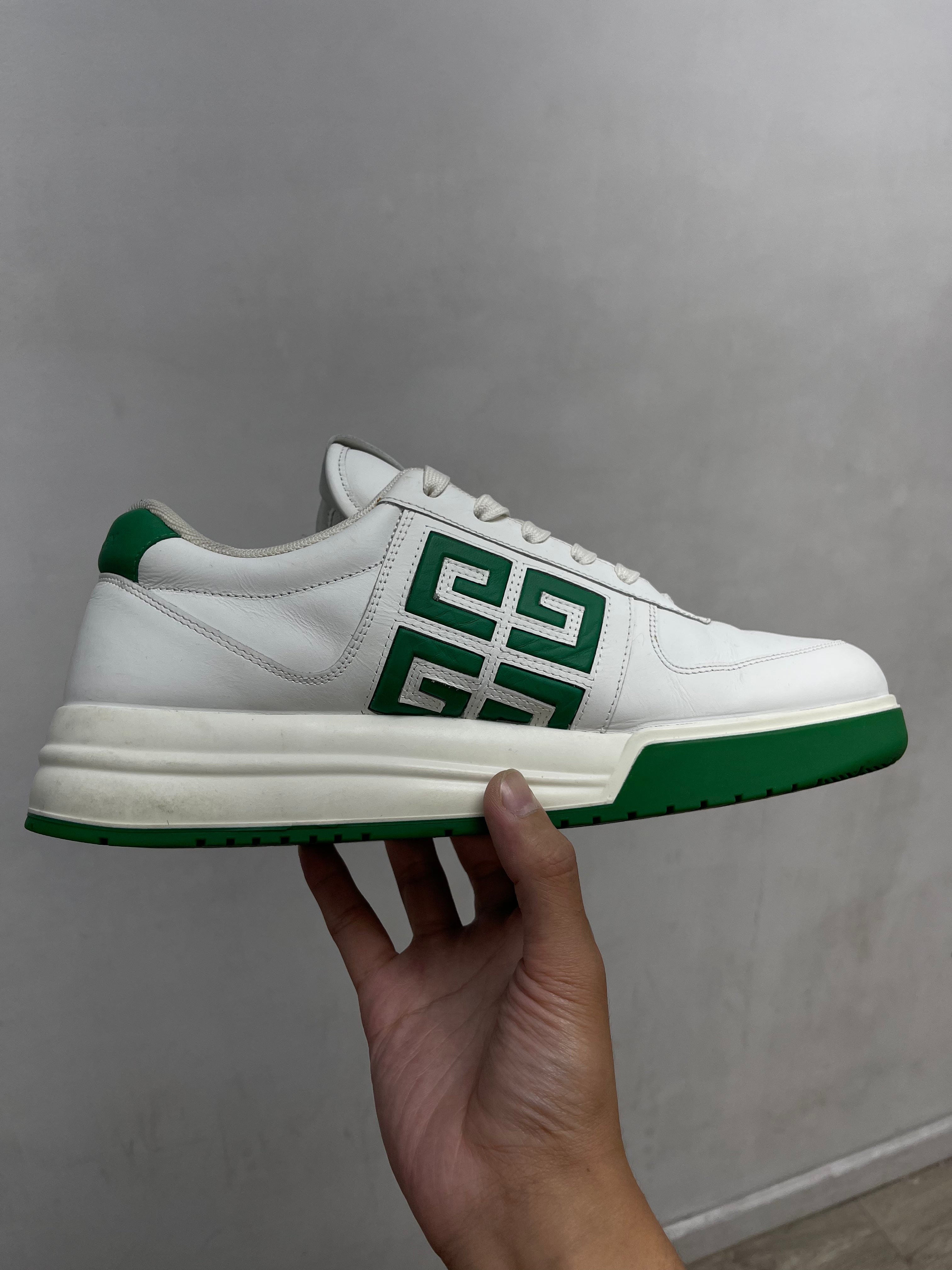Givenchy White Green G4 Low Top Sneakers