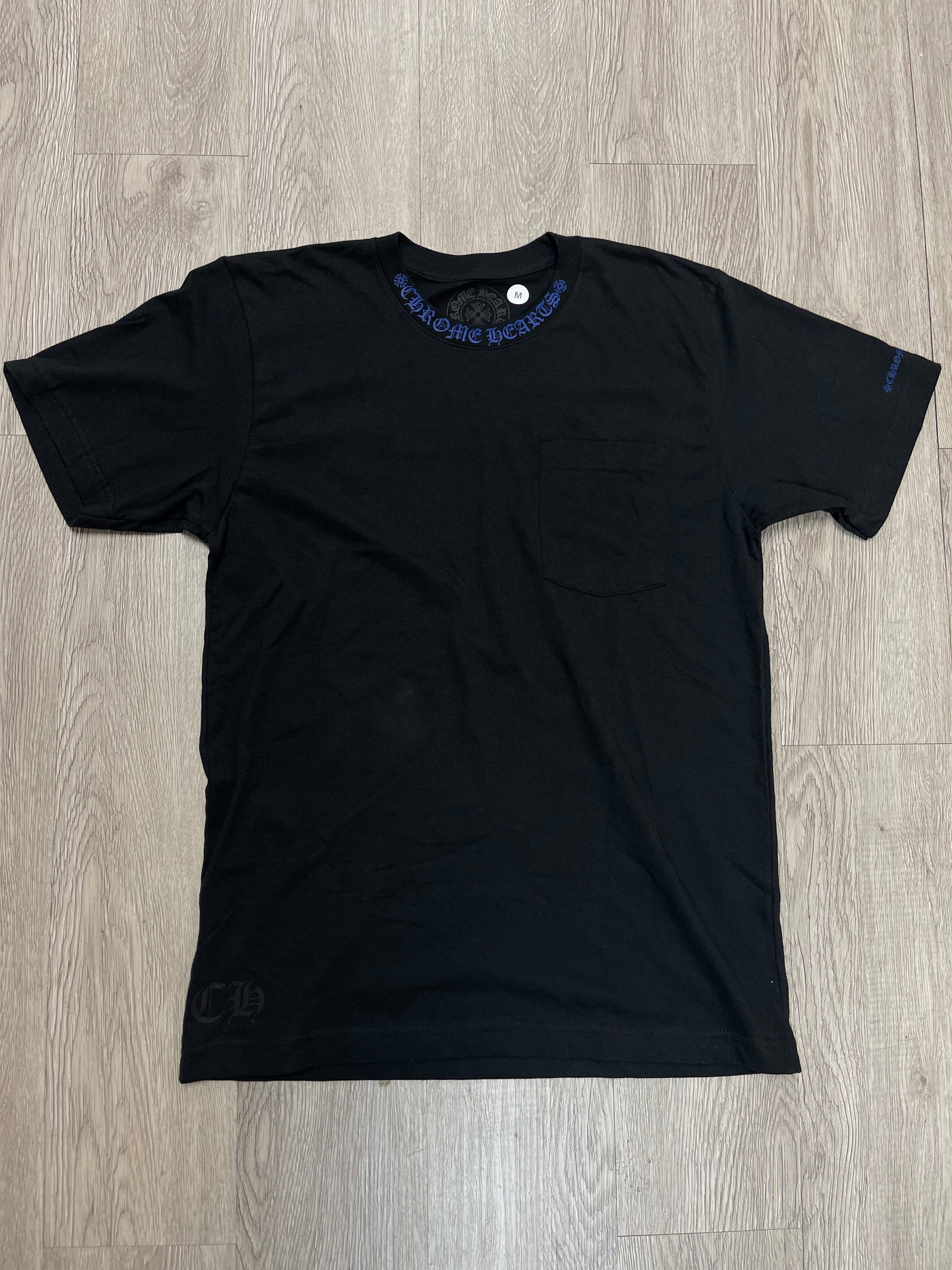 Chrome Hearts Neck Logo Black Blue Tee