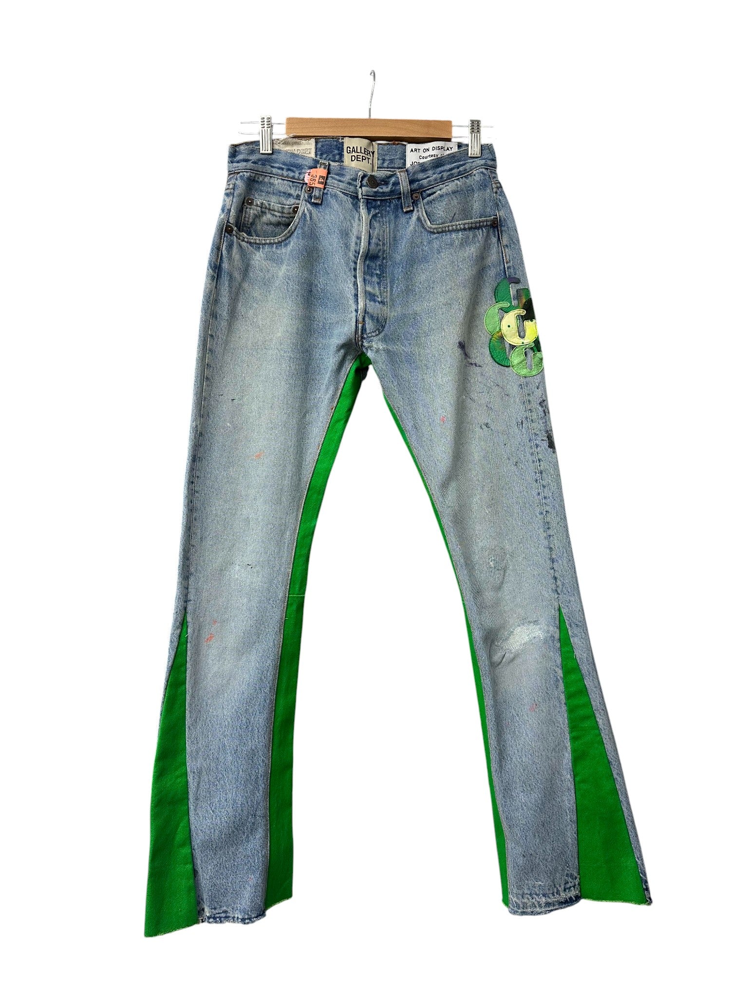 Gallery Dept Light Wash & Green G Patch Jean