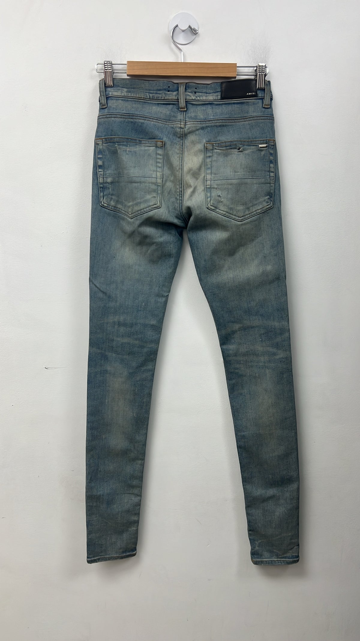 Amiri MX1 Light Wash Black Paisley Jeans