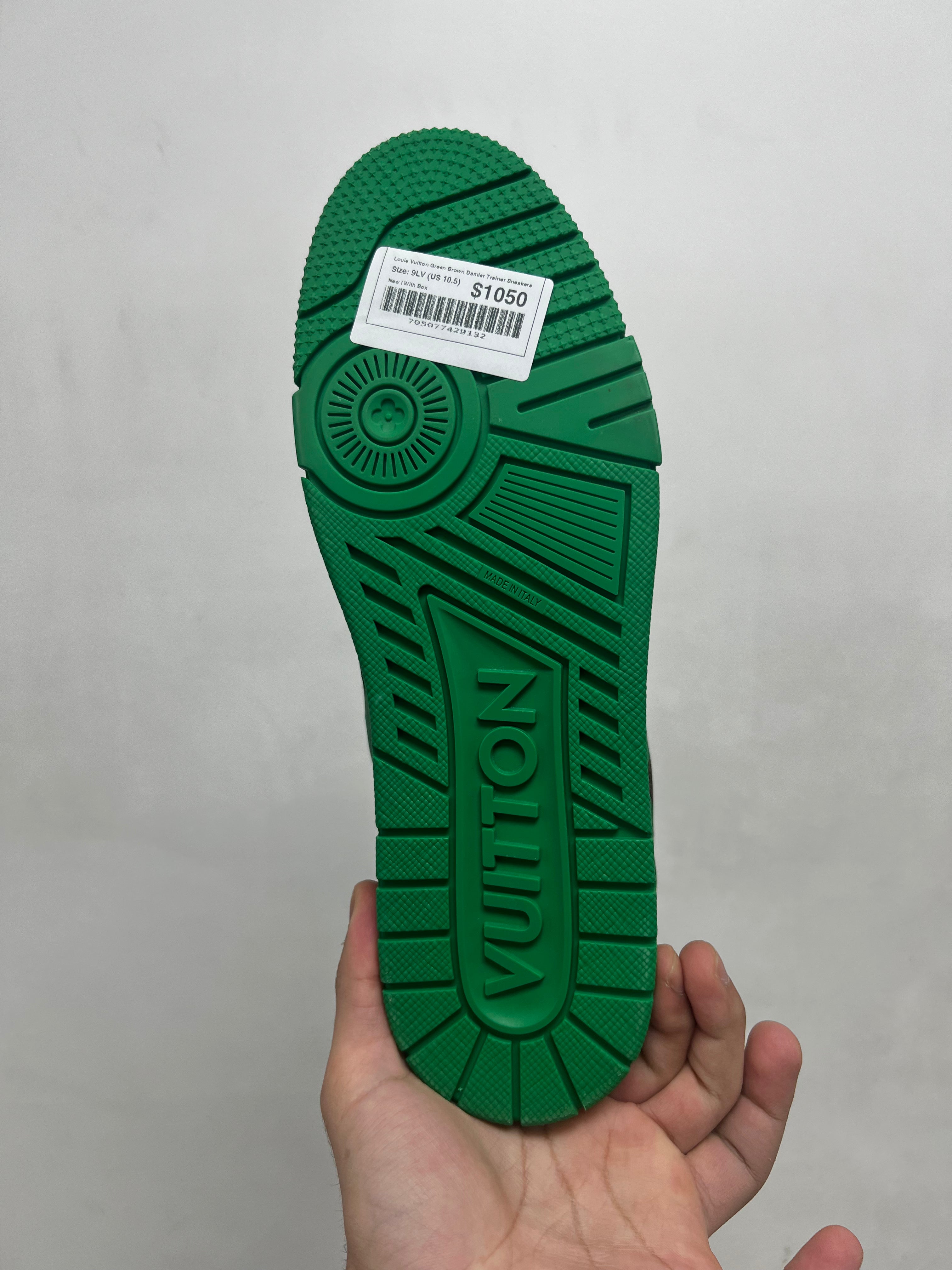 Louis Vuitton Green Brown Damier Trainer Sneakers