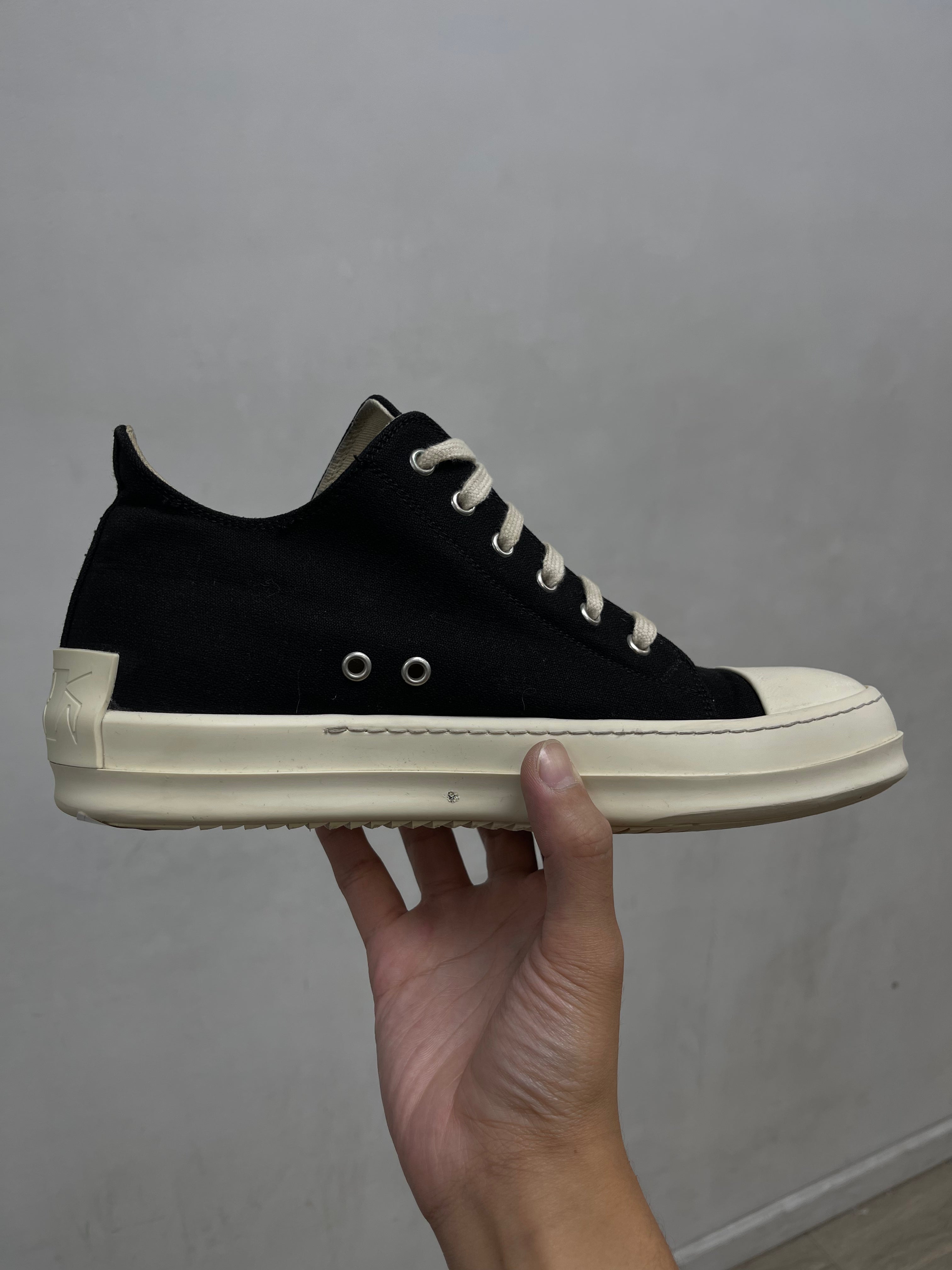 Rick Owens DRKSHDW Black Milk Low Sneakers
