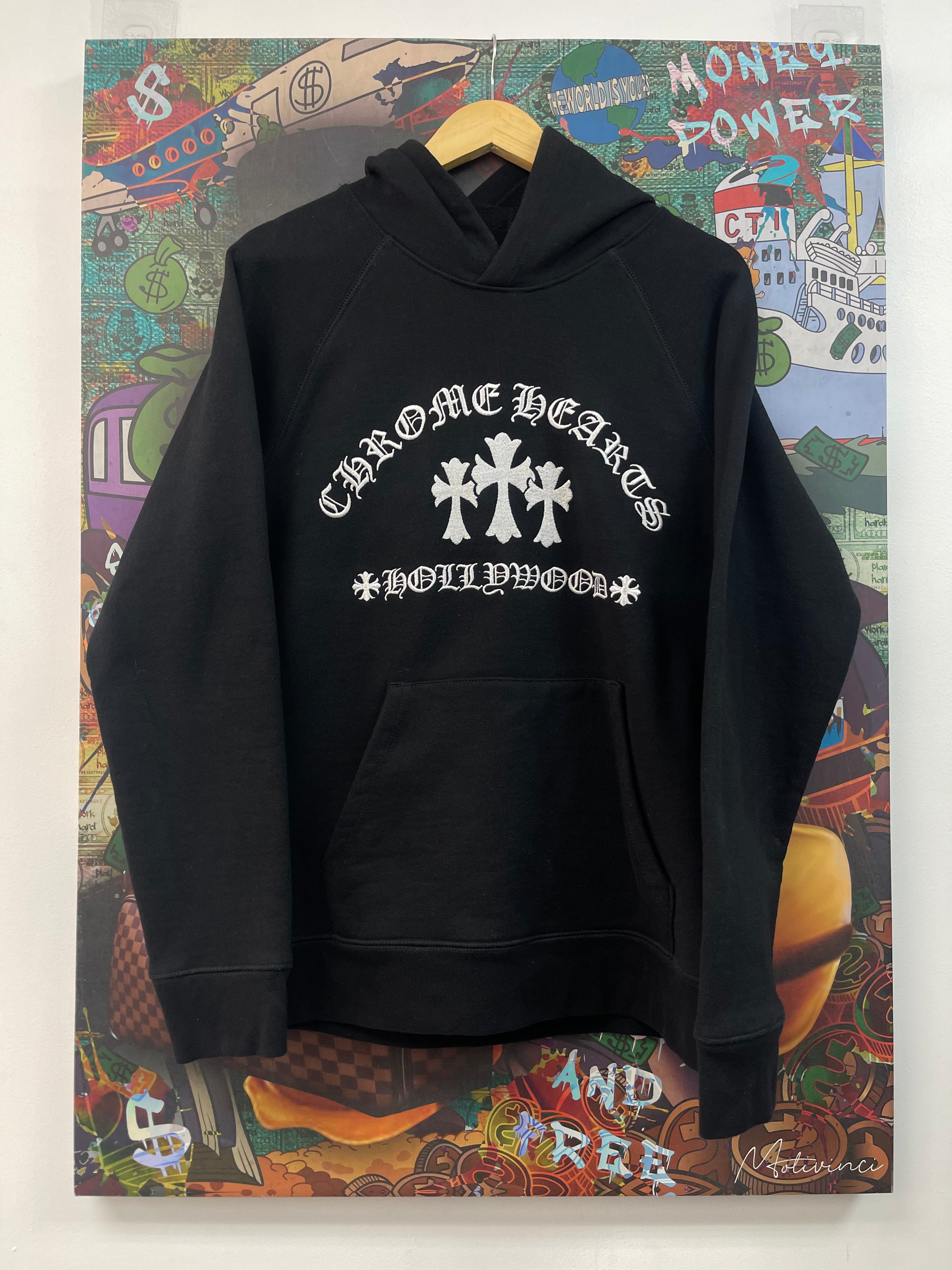 Chrome Hearts Triple Cross Embroidered Hoodie  Used