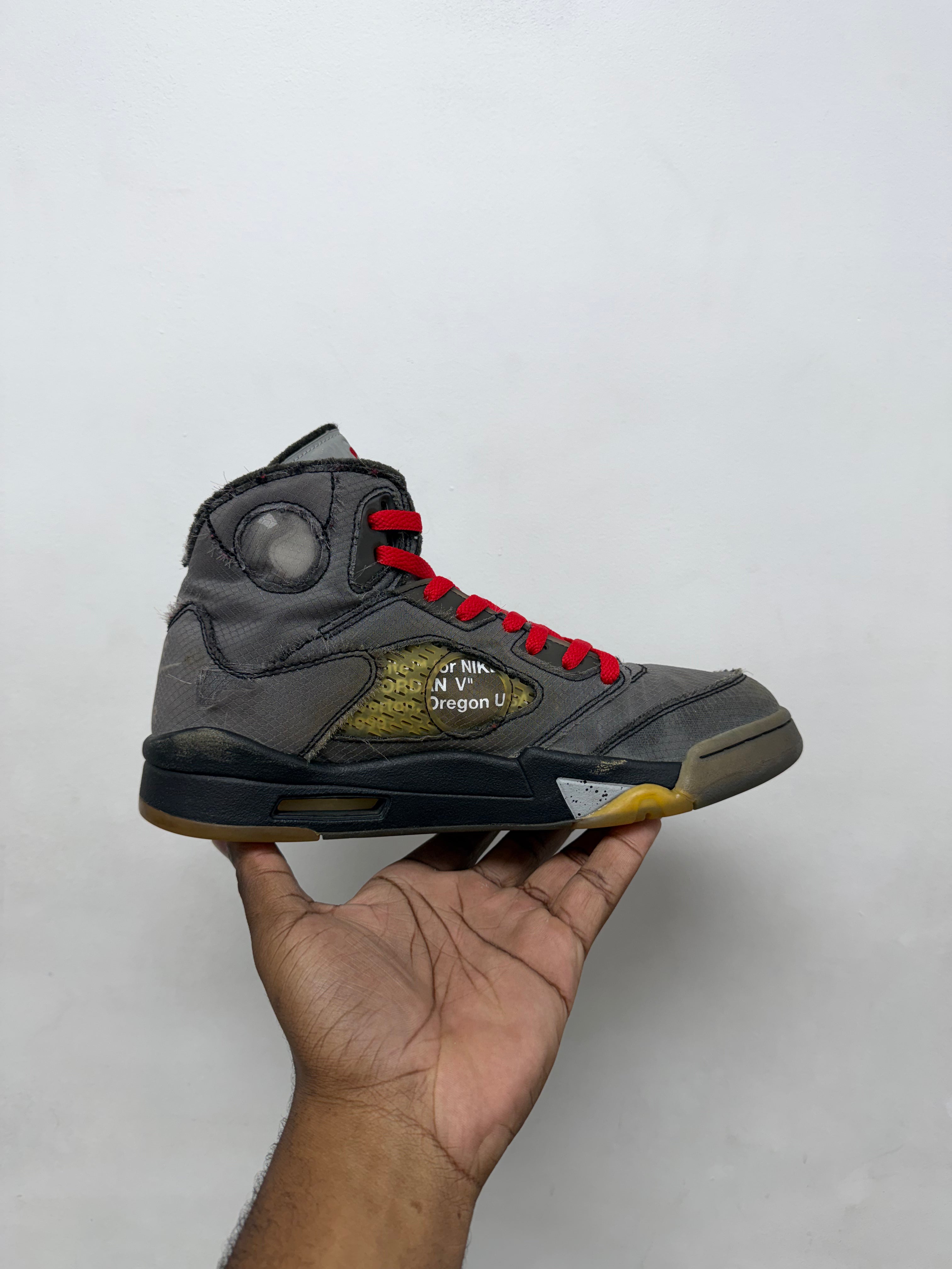 Jordan 5 x Off-White Muslin Sneakers