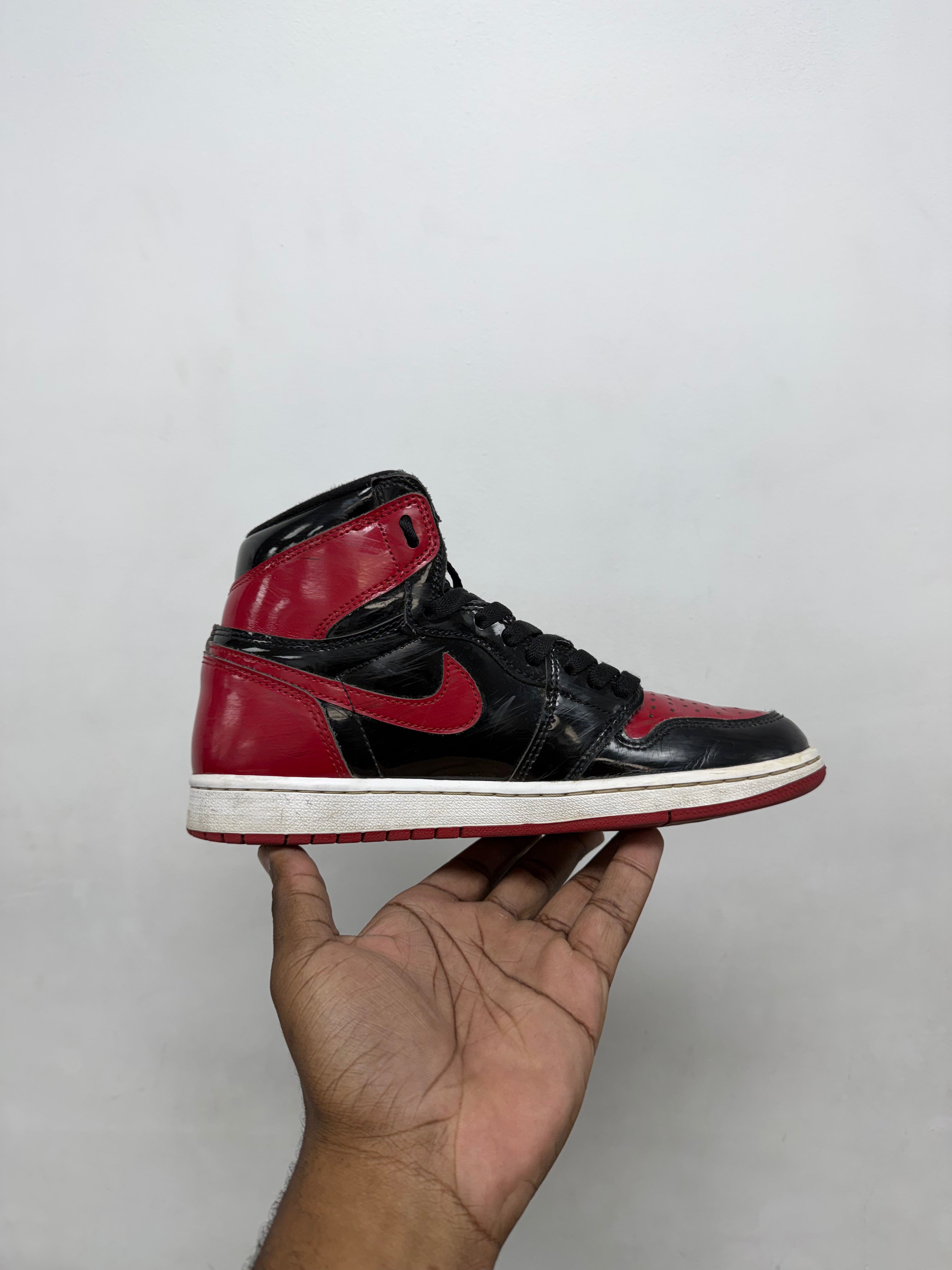 NIke Jordan 1 Patent Bred Sneakers