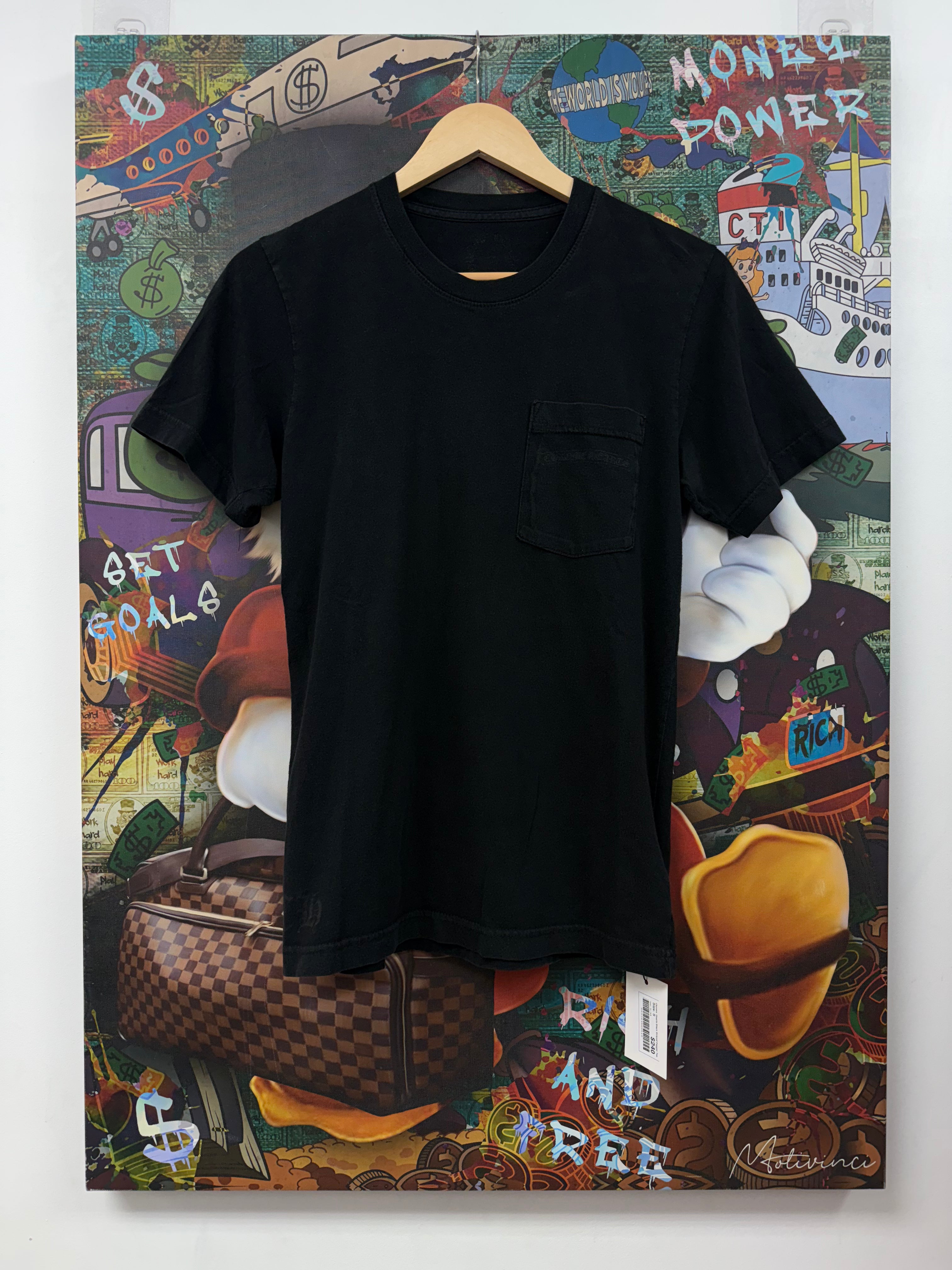 Chrome Hearts Black Striped Dagger Tee