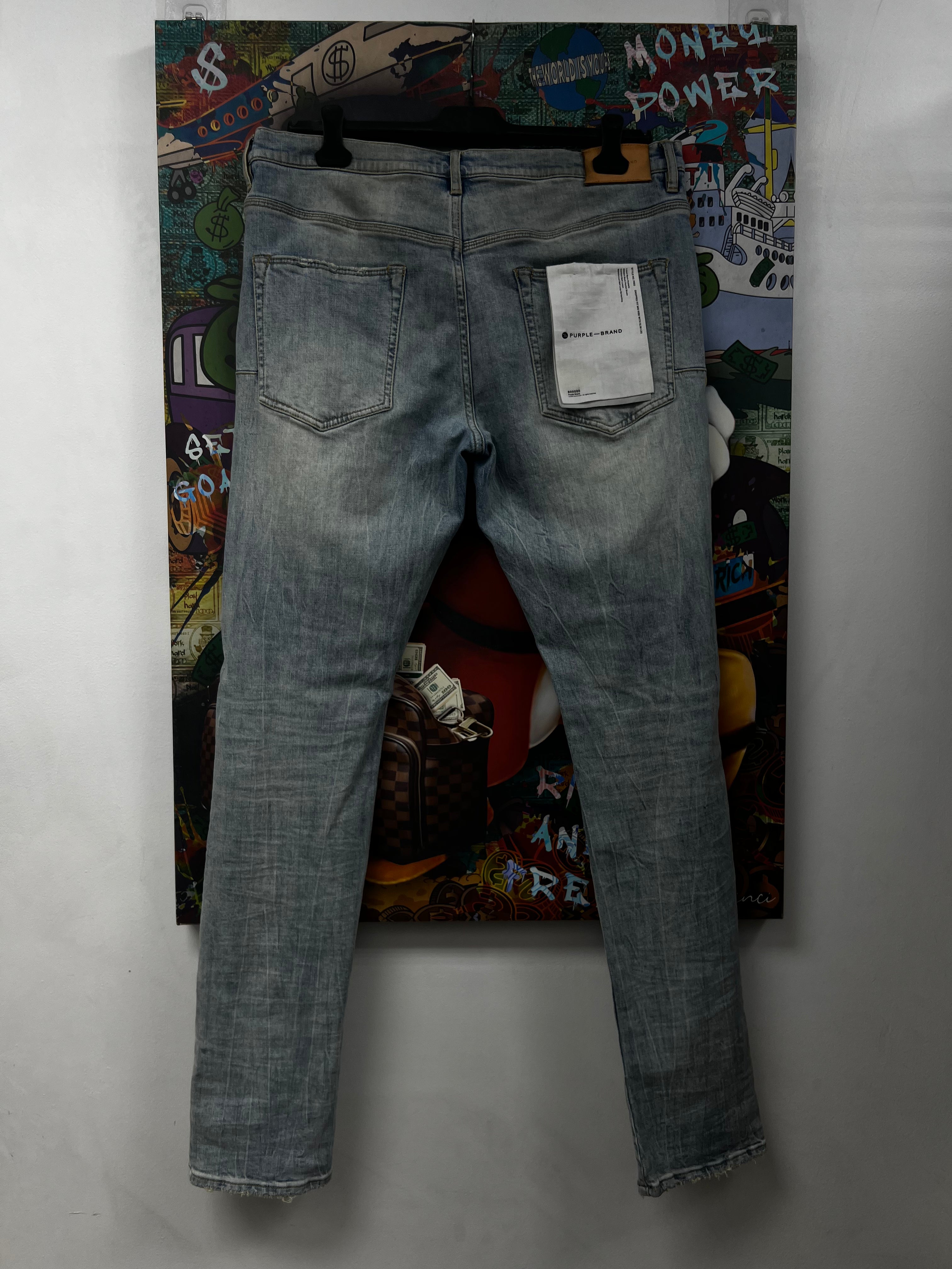 Purple Brand Vintage Wash Knee Ripped Jeans