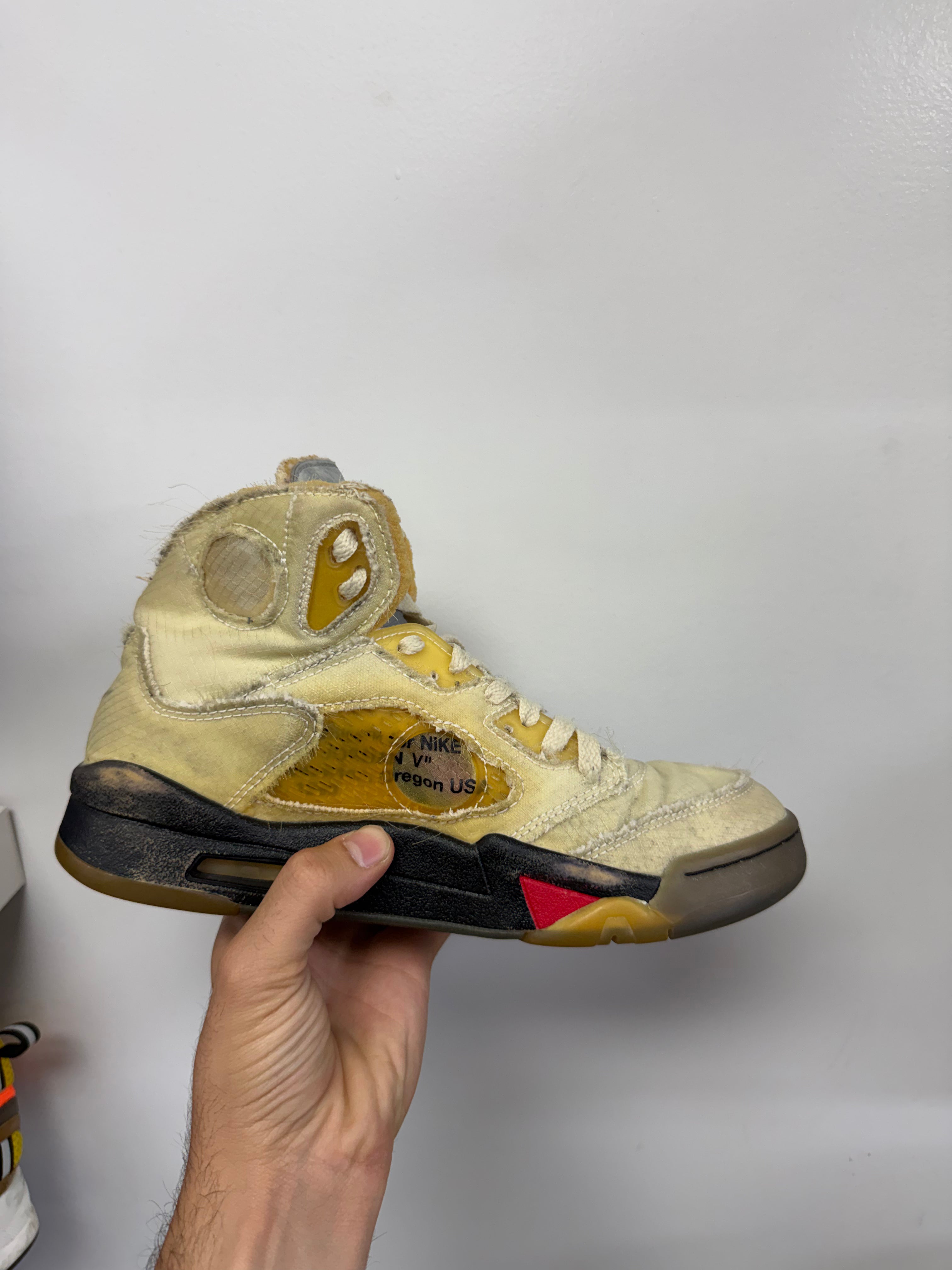 Jordan 5 Off White Sail Sneakers