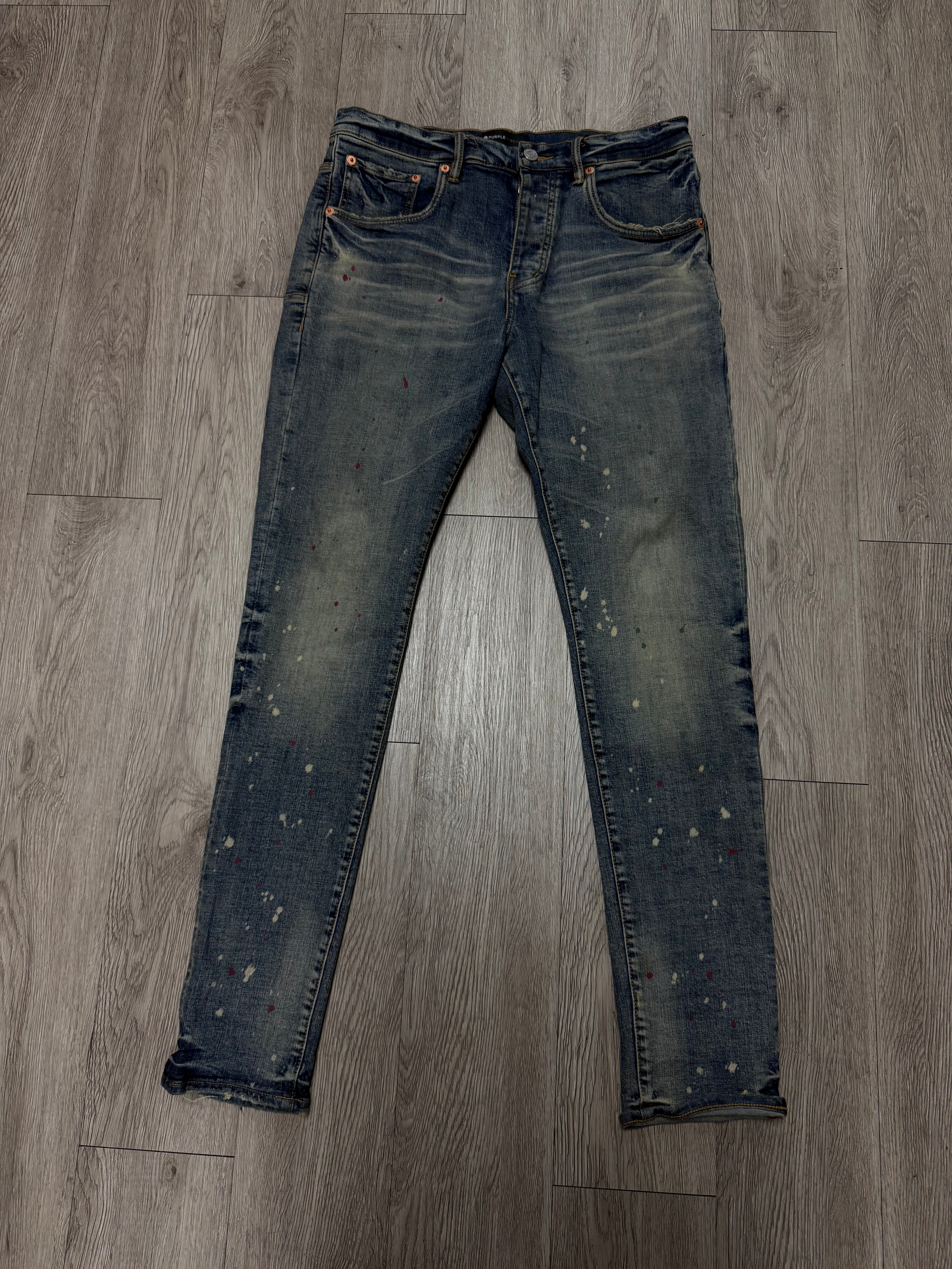 Purple Dark Wash Navy Jeans