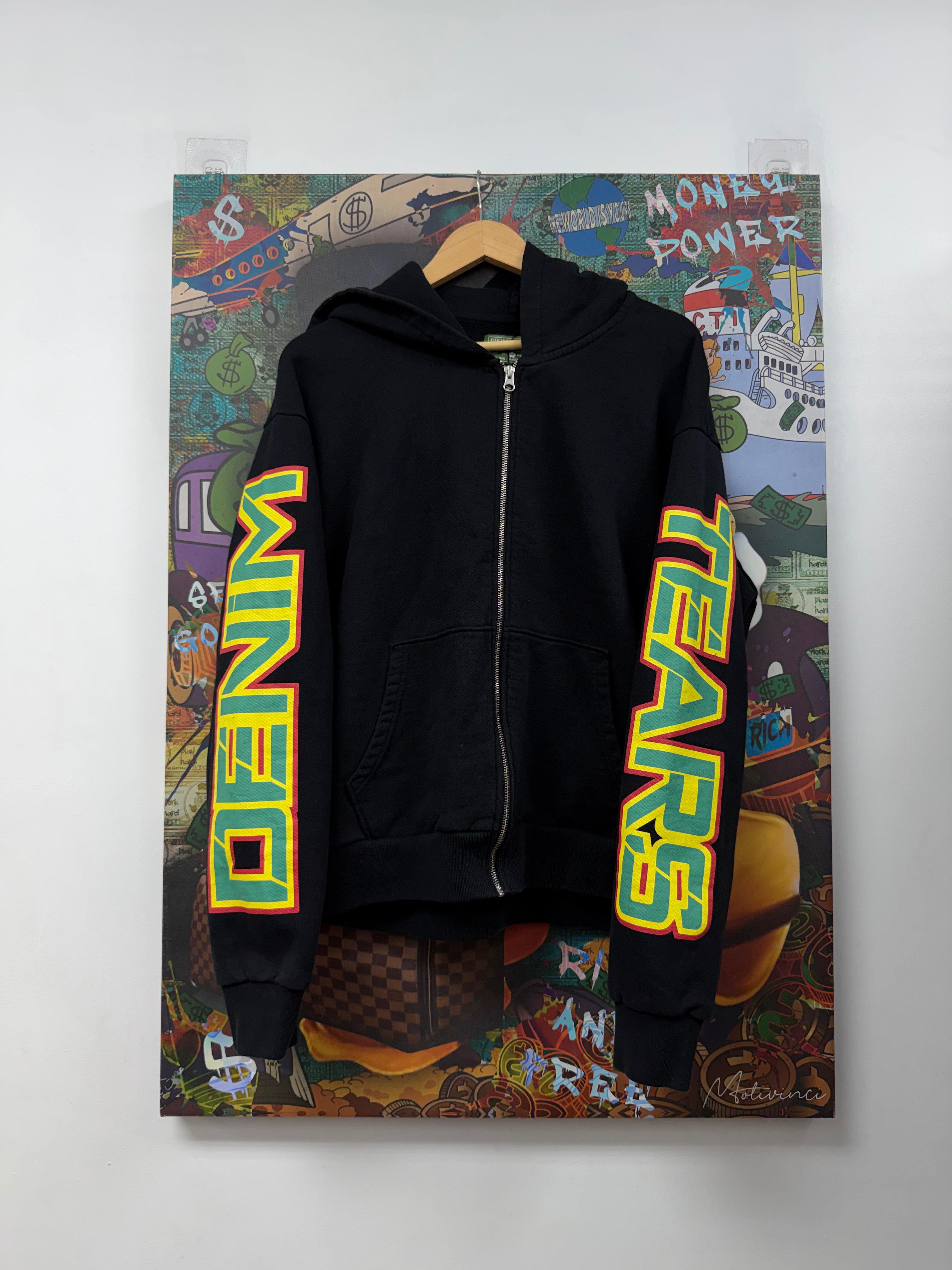 Denim Tears Black Spring Garden Zip Up