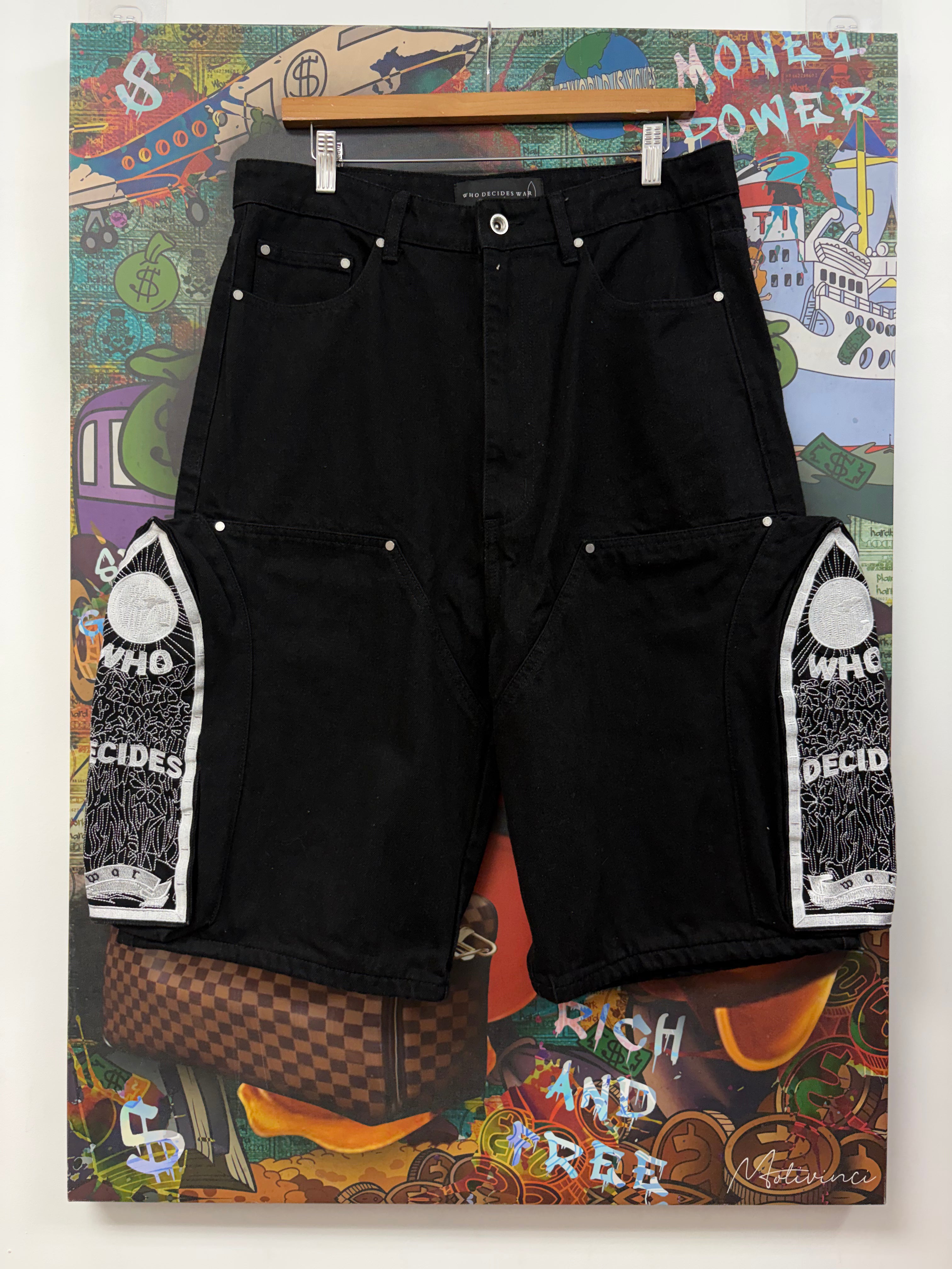 Who Decides War Side Embroidery Shorts