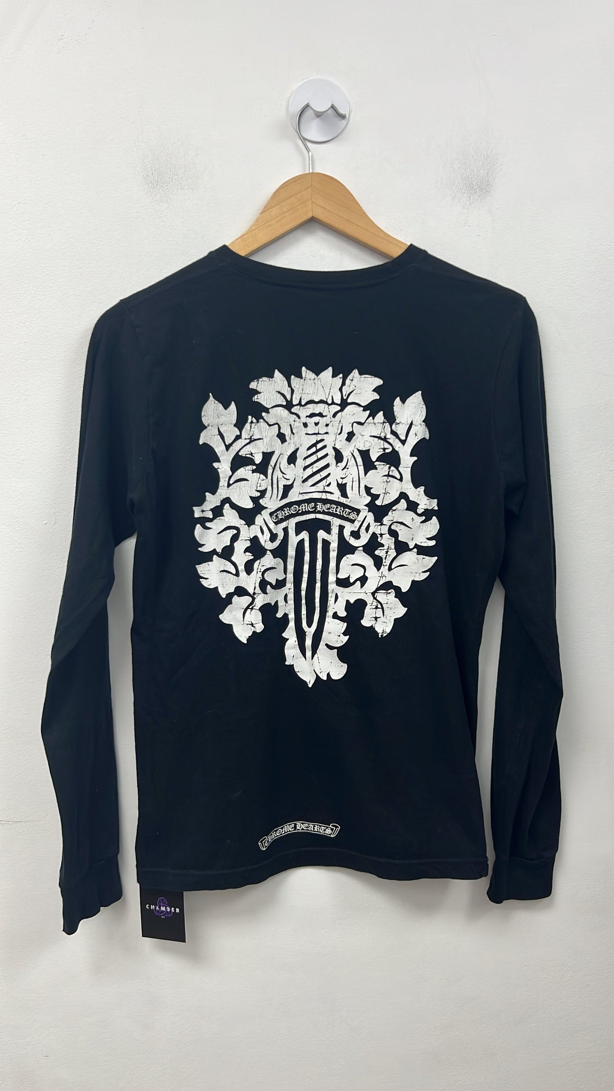 Chrome Hearts Black White Vine Dagger Long Sleeve