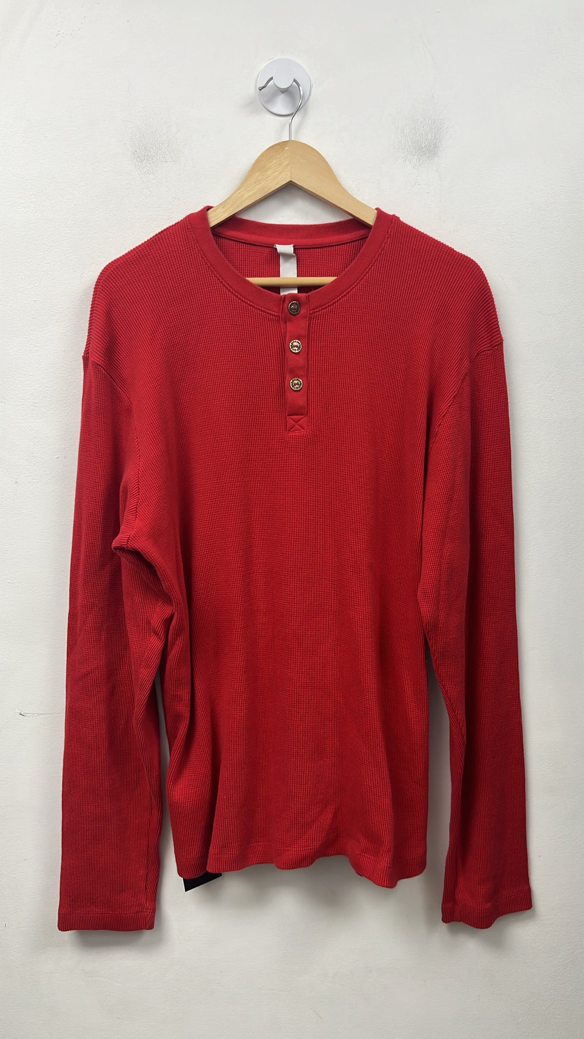 Chrome Hearts Red White King Taco Henley Thermal