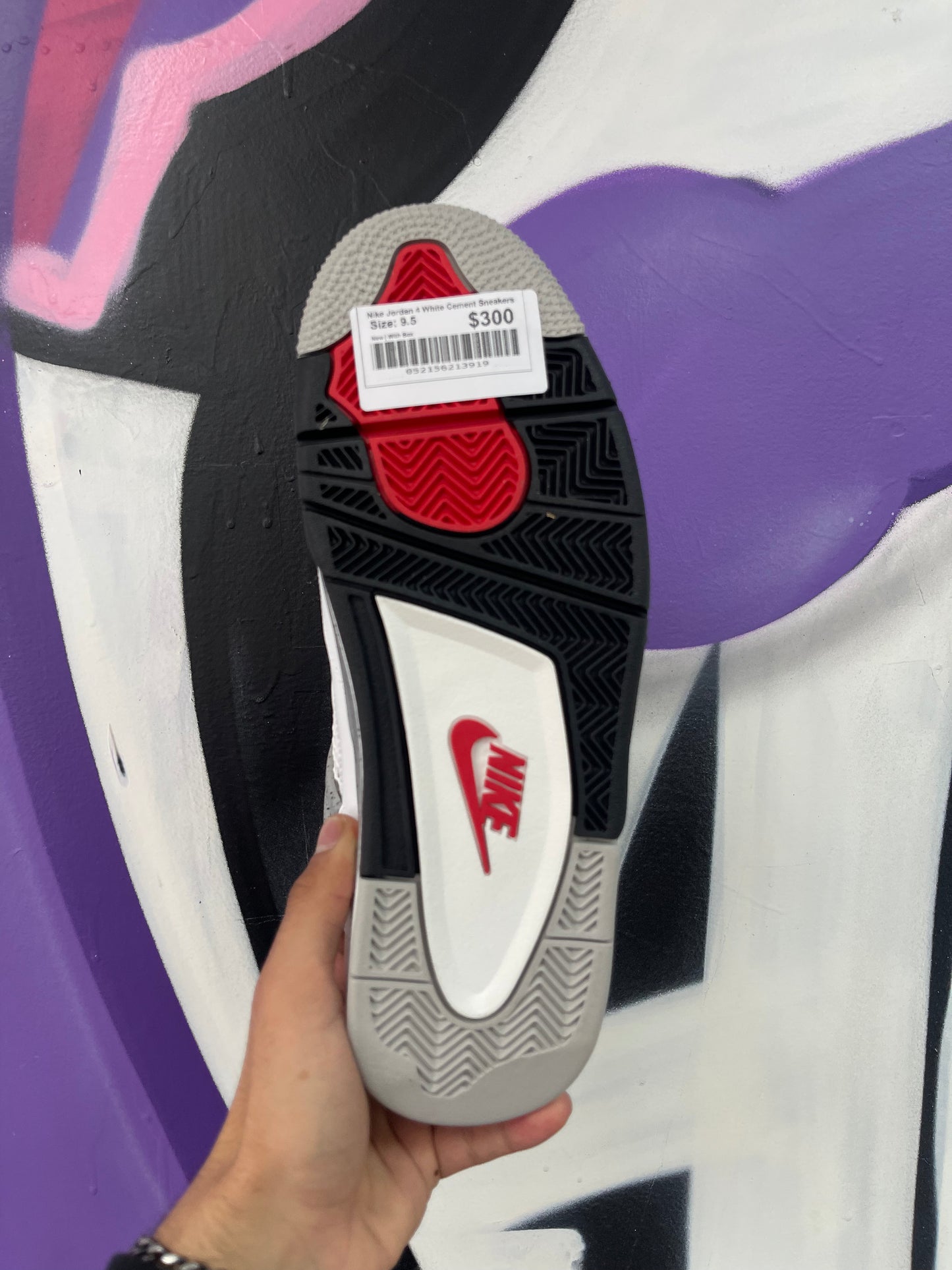 Nike Jordan 4 White Cement Sneakers