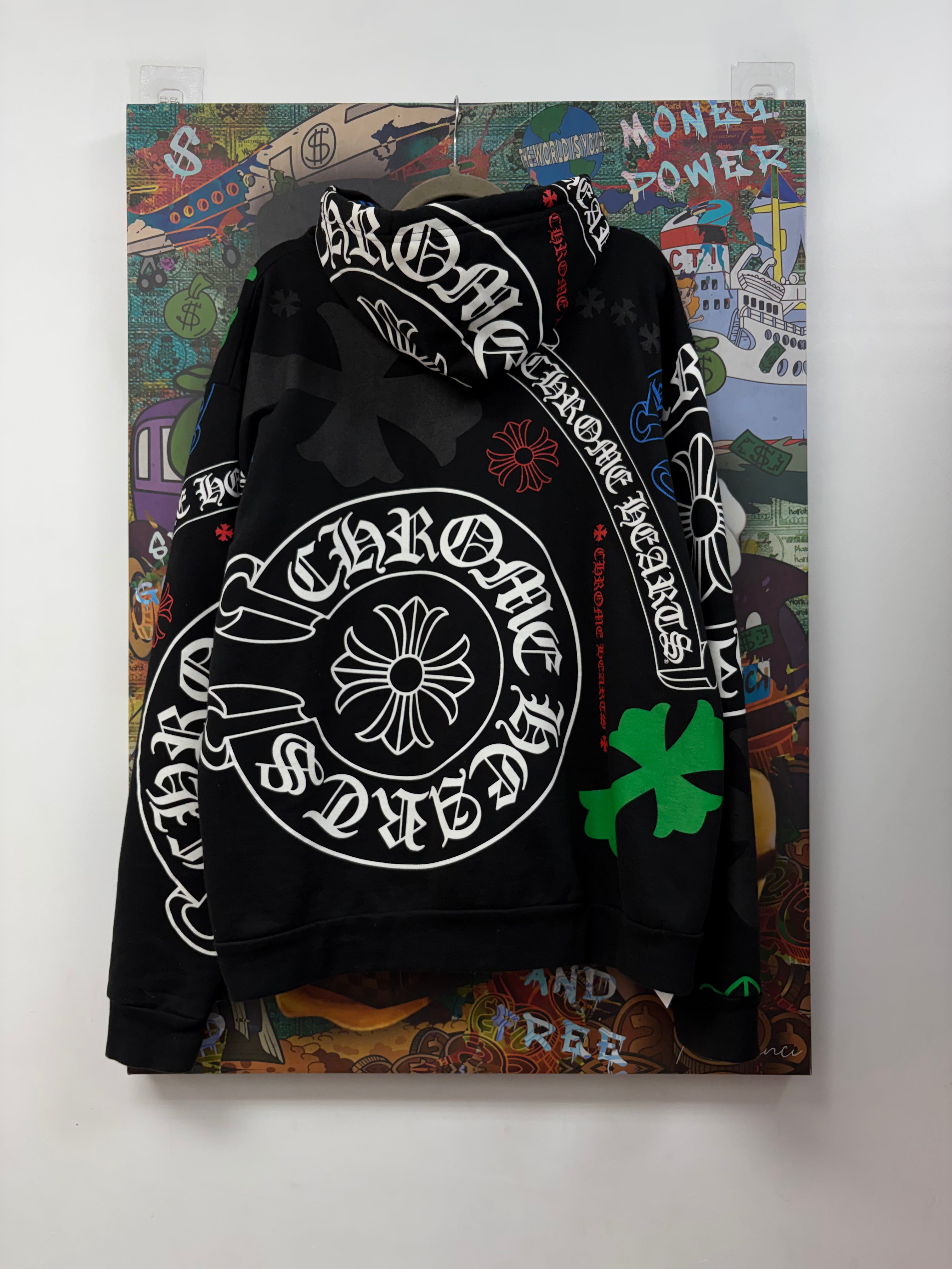 Chrome Hearts Black Stencil Pullover Hoodie