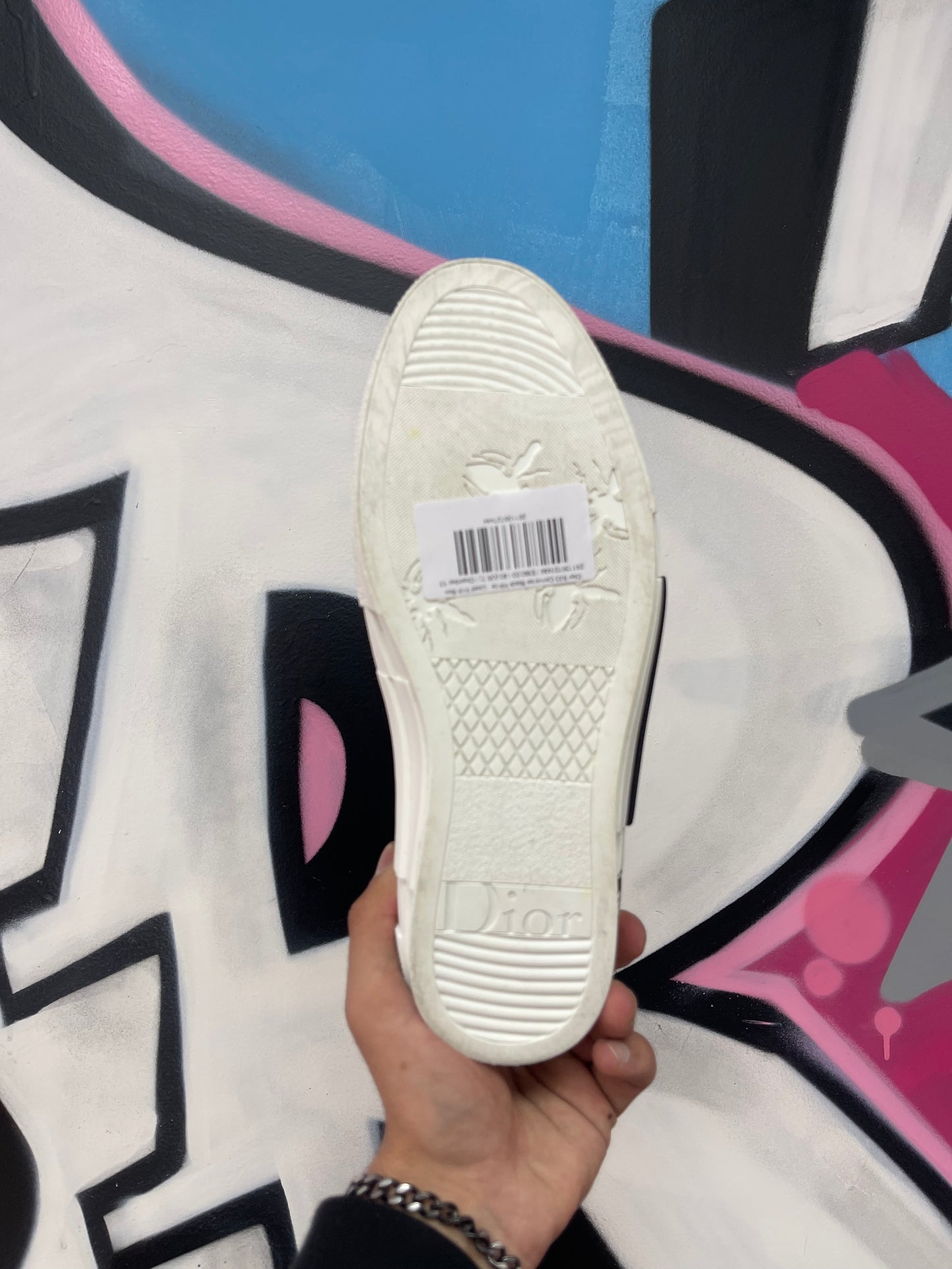 Dior B23 Converse Black White Used With Box
