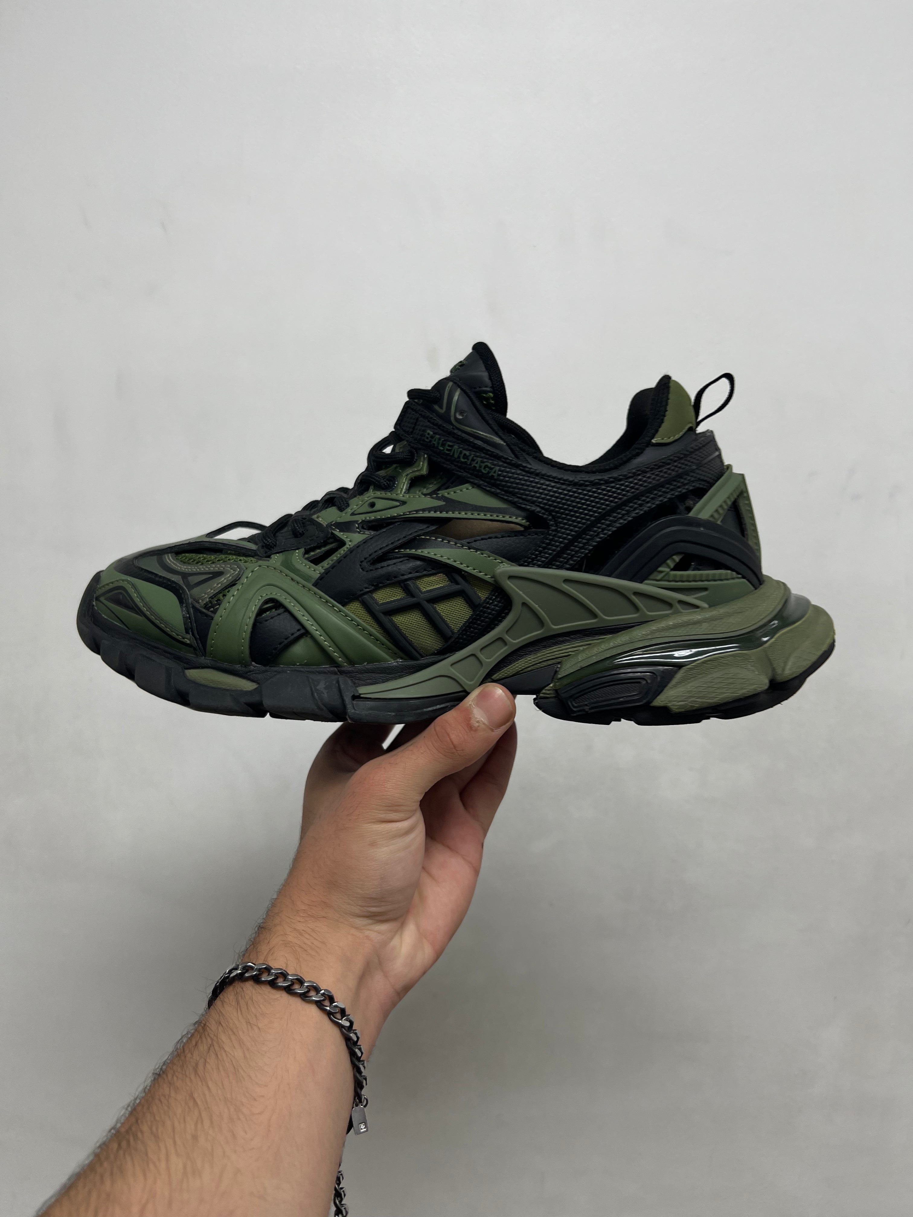 Balenciaga Olive Track 2 Sneakers