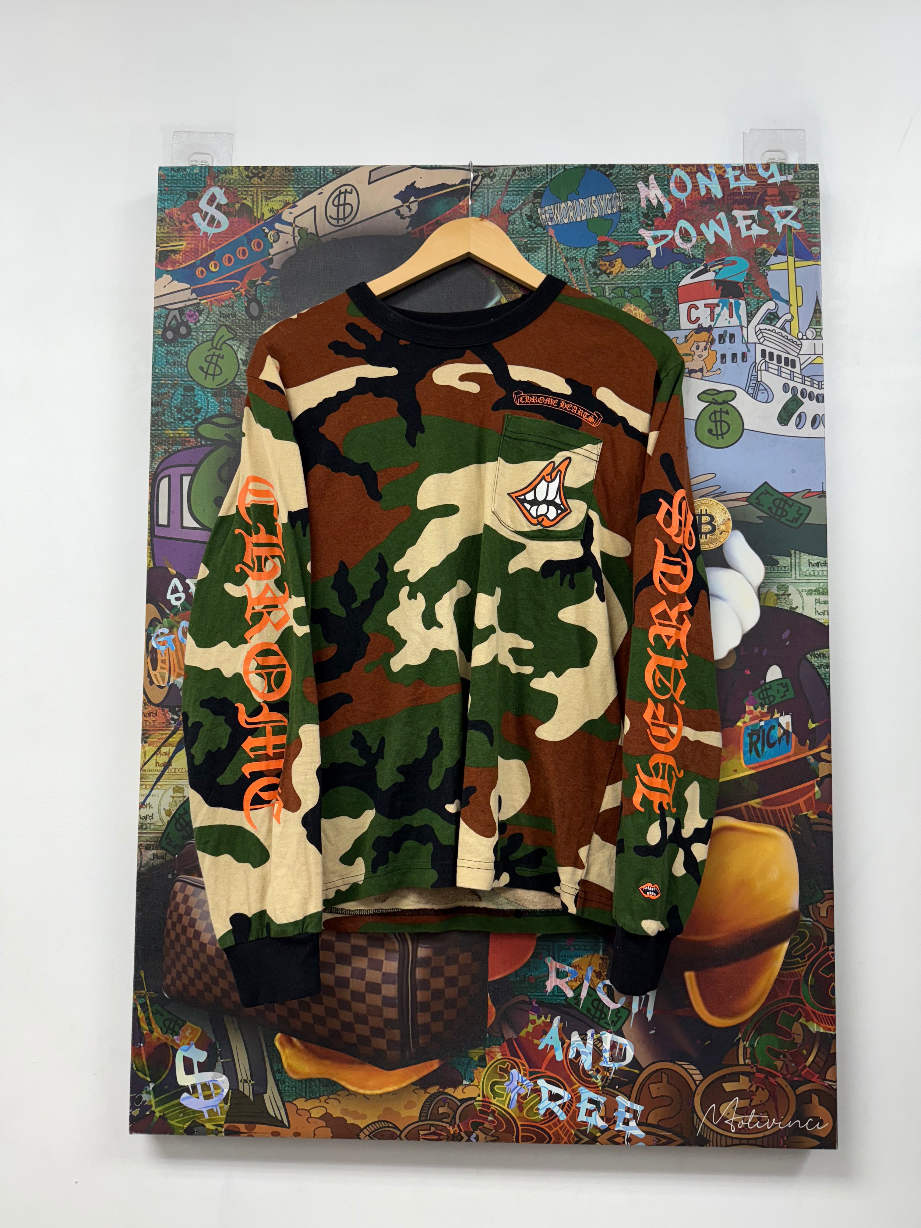 Chrome Hearts Matty Boy Camo Caution Long Sleeve