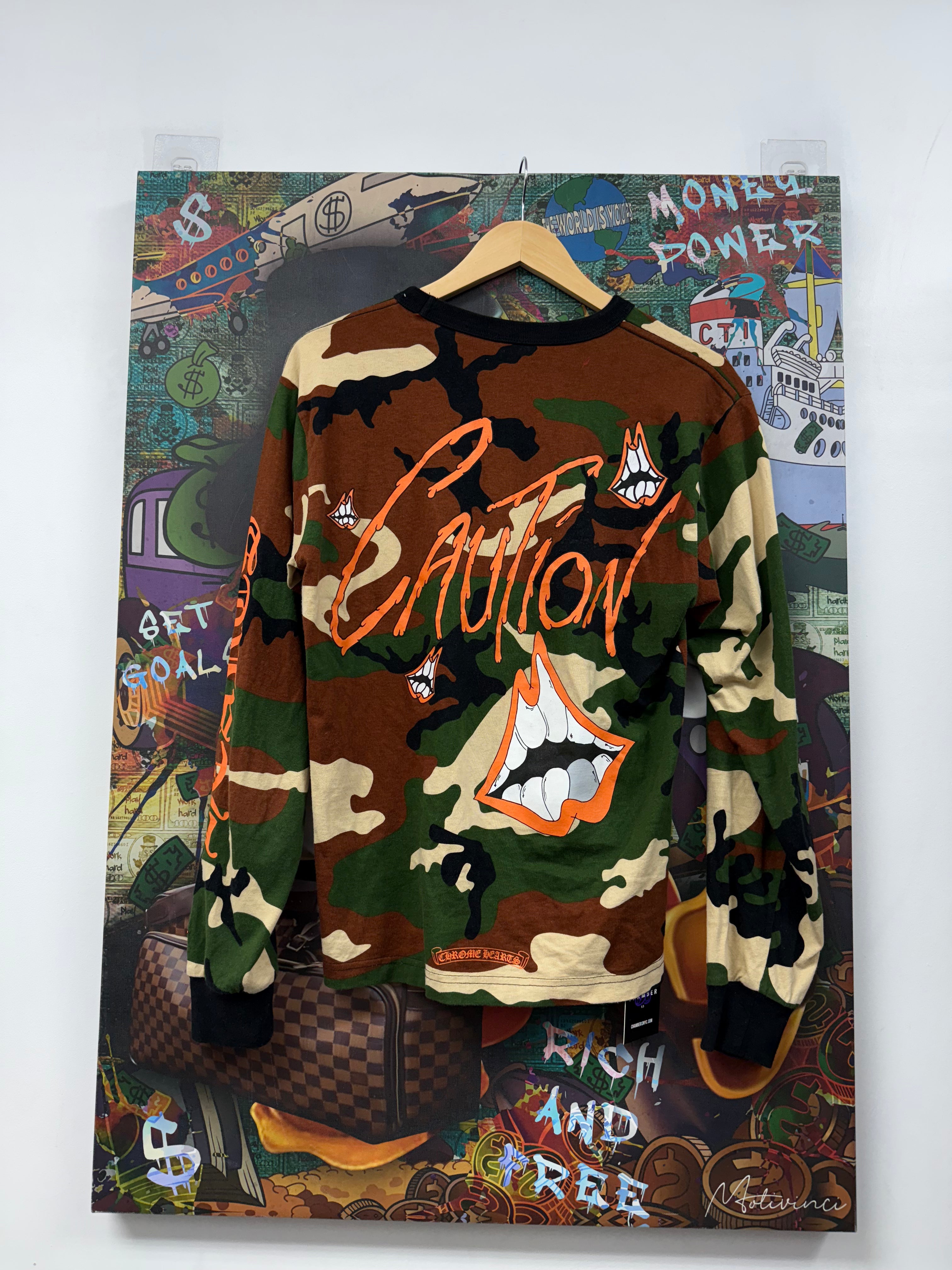 Chrome Hearts Matty Boy Camo Caution Long Sleeve
