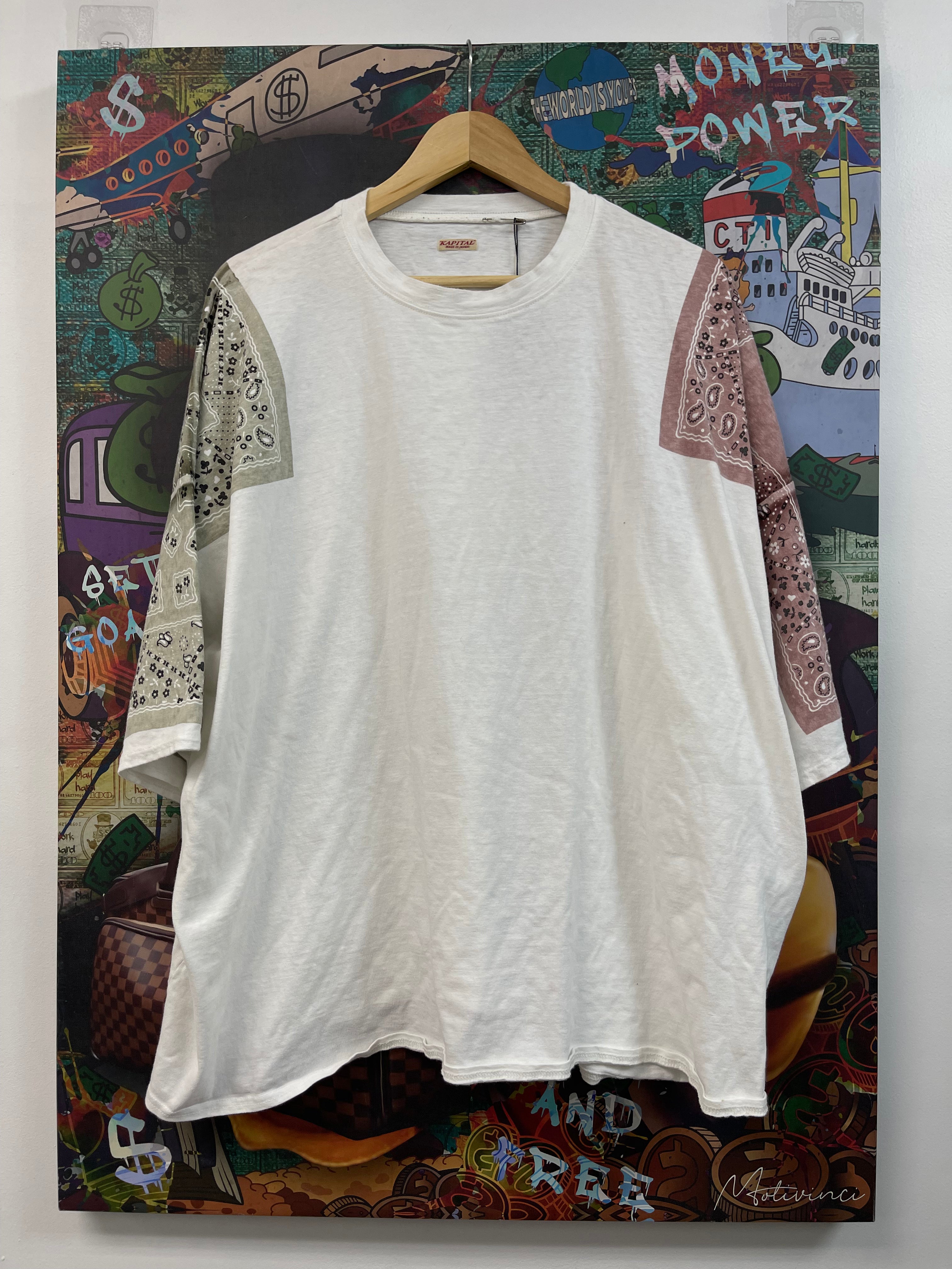 Kapital White Green Maroon Bandana Tee
