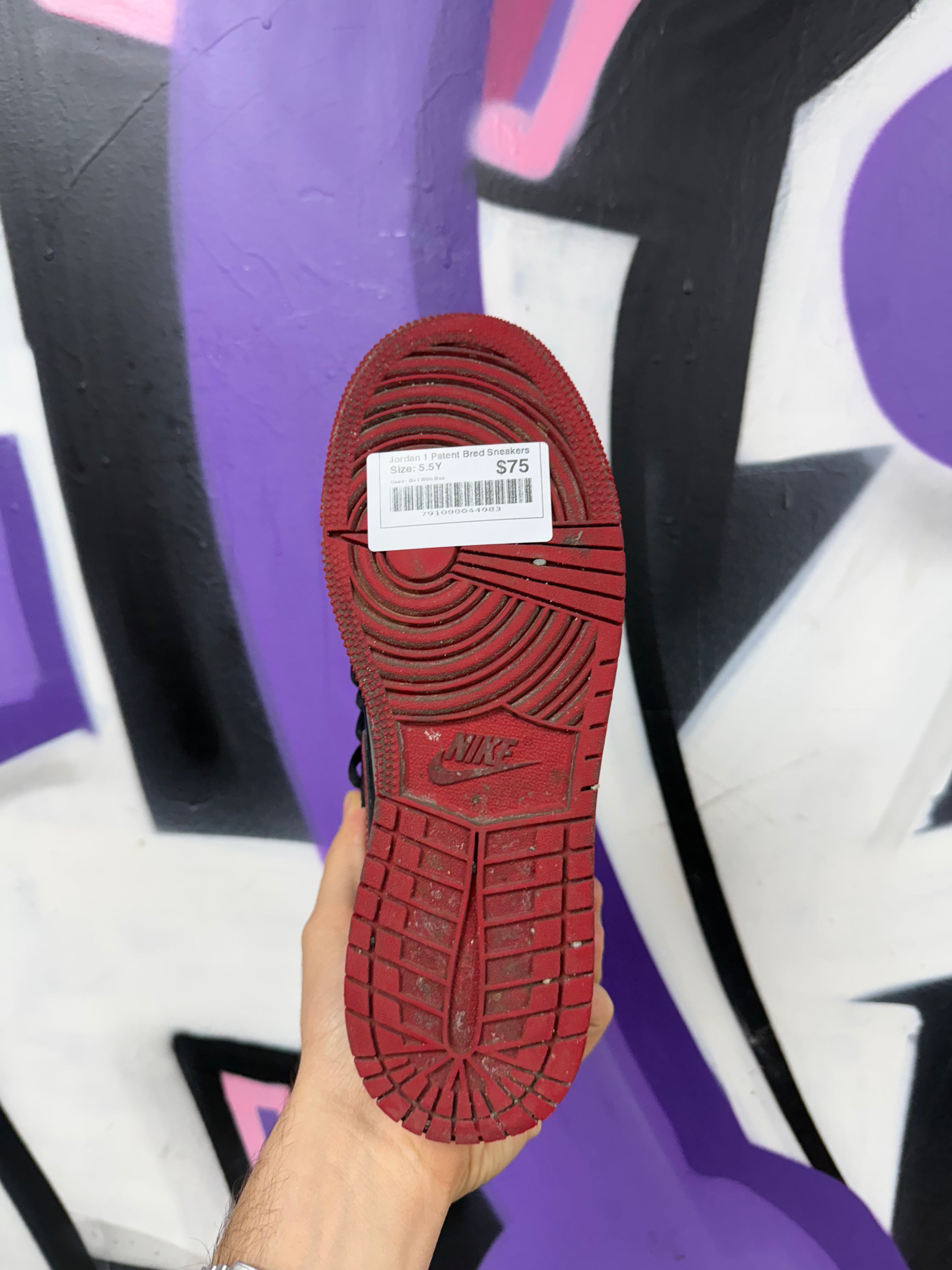 Jordan 1 Patent Bred Sneakers