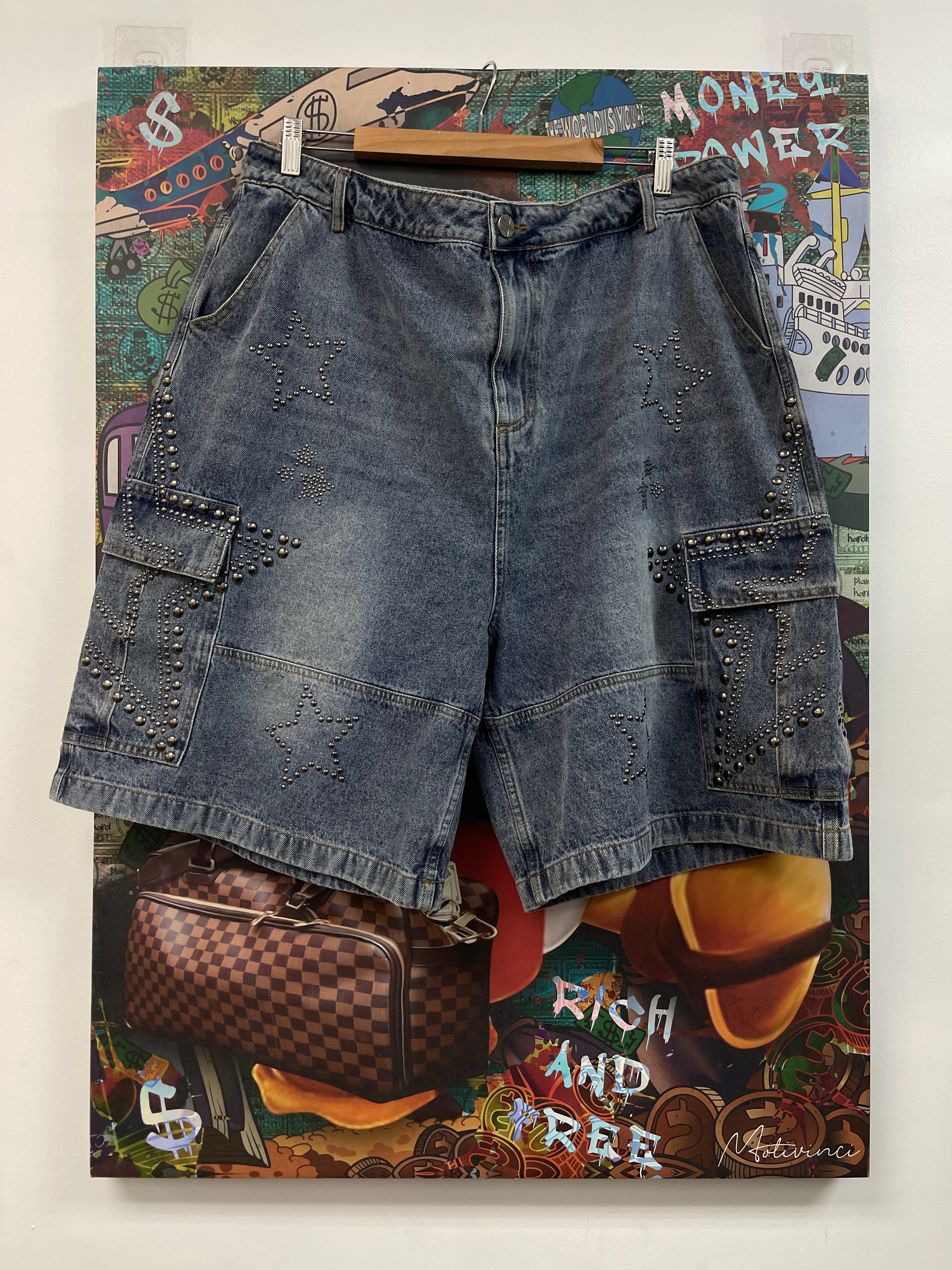 Vale Denim Studded Shorts
