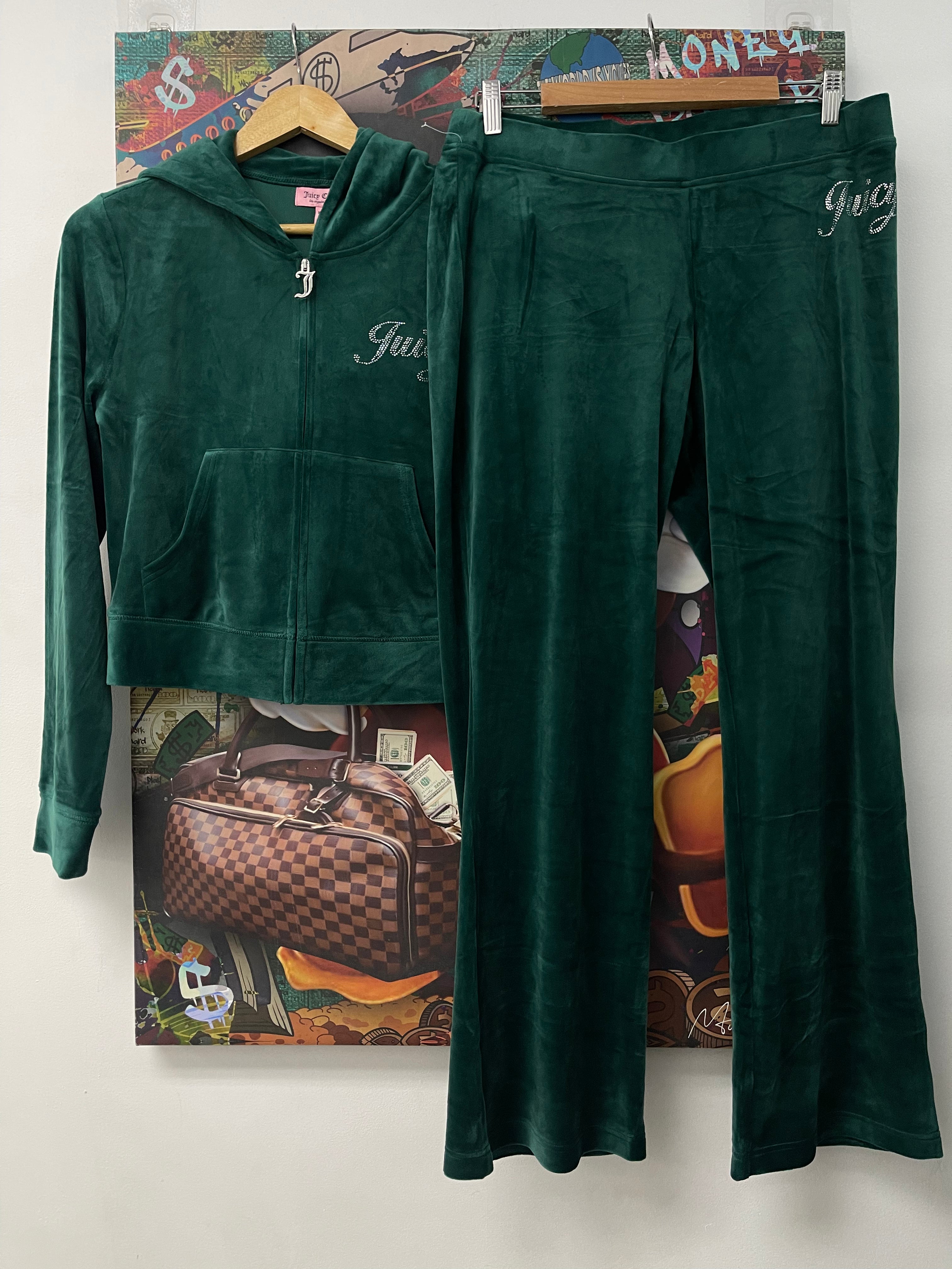 Juicy Couture Evergreen Studded Velour Set