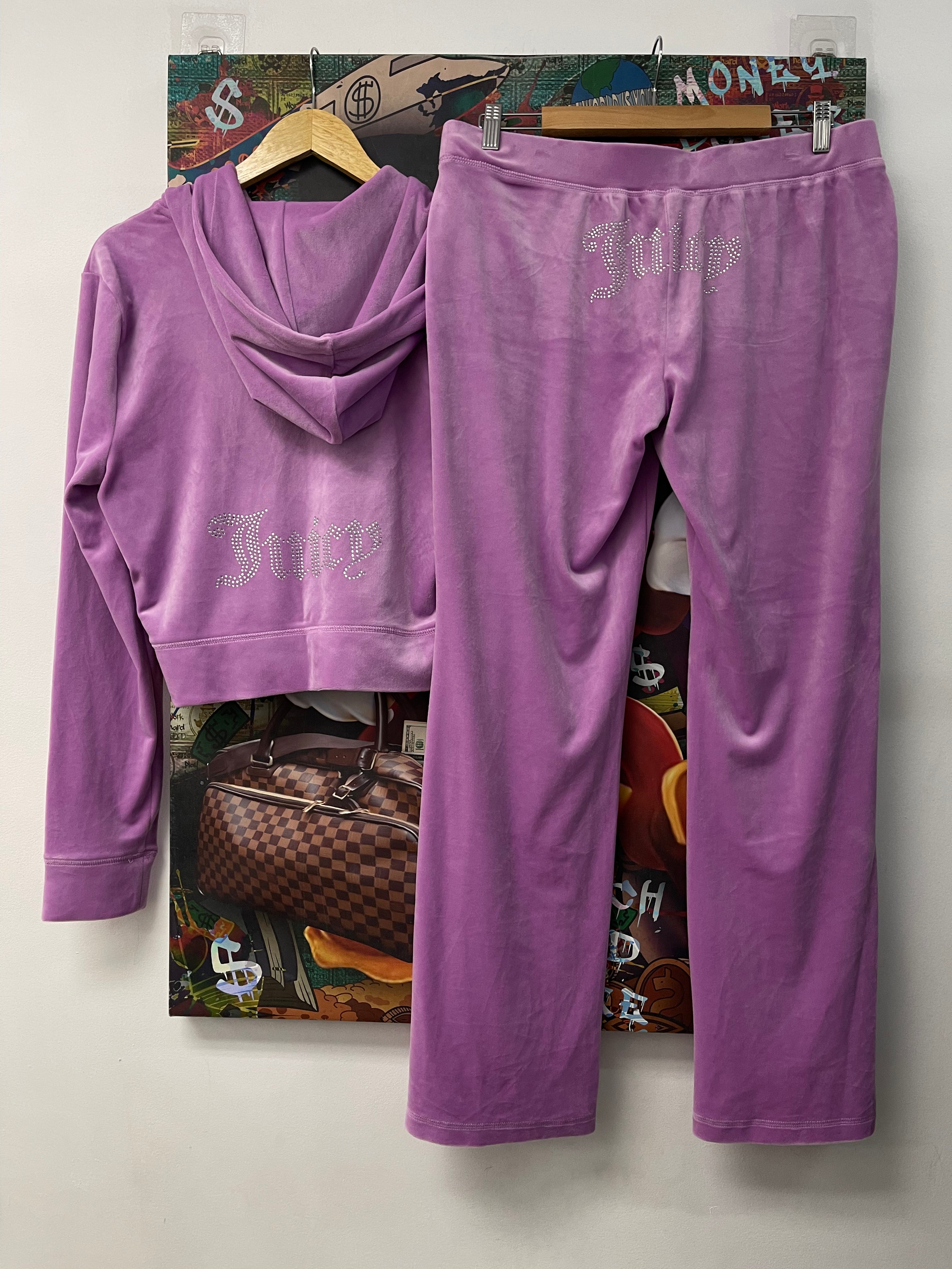 Juicy Couture Lilac Studded Velour Set