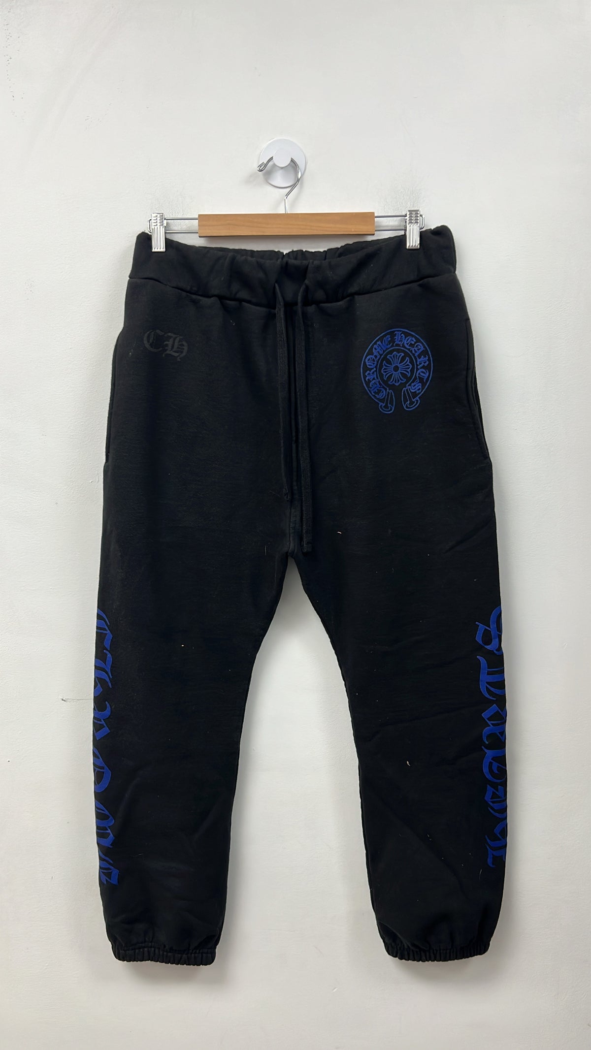 Chrome Hearts Black Blue Horseshoe Logo Sweats