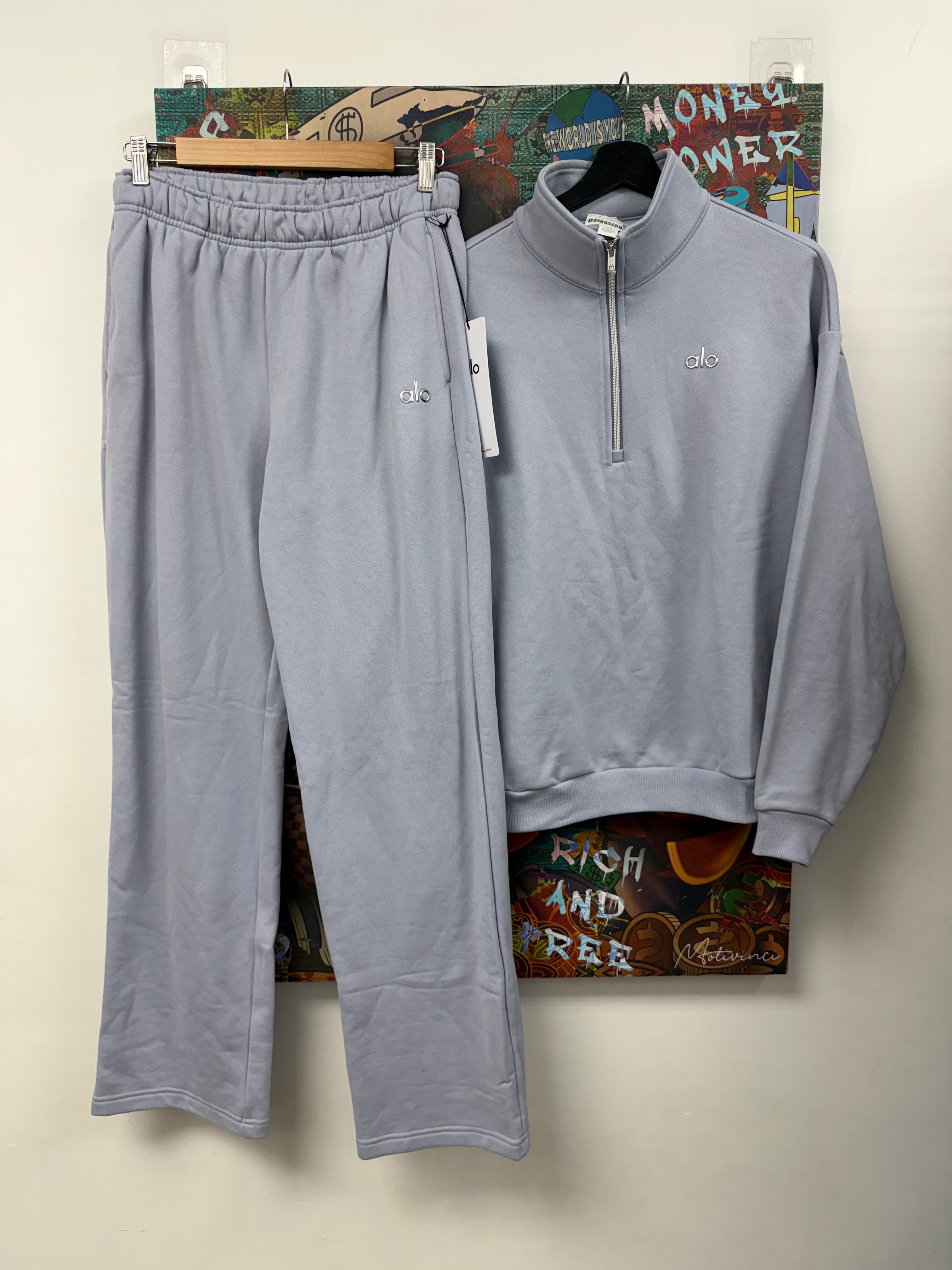 ALO Liliac Accolade Quarter Zip Sweatsuit
