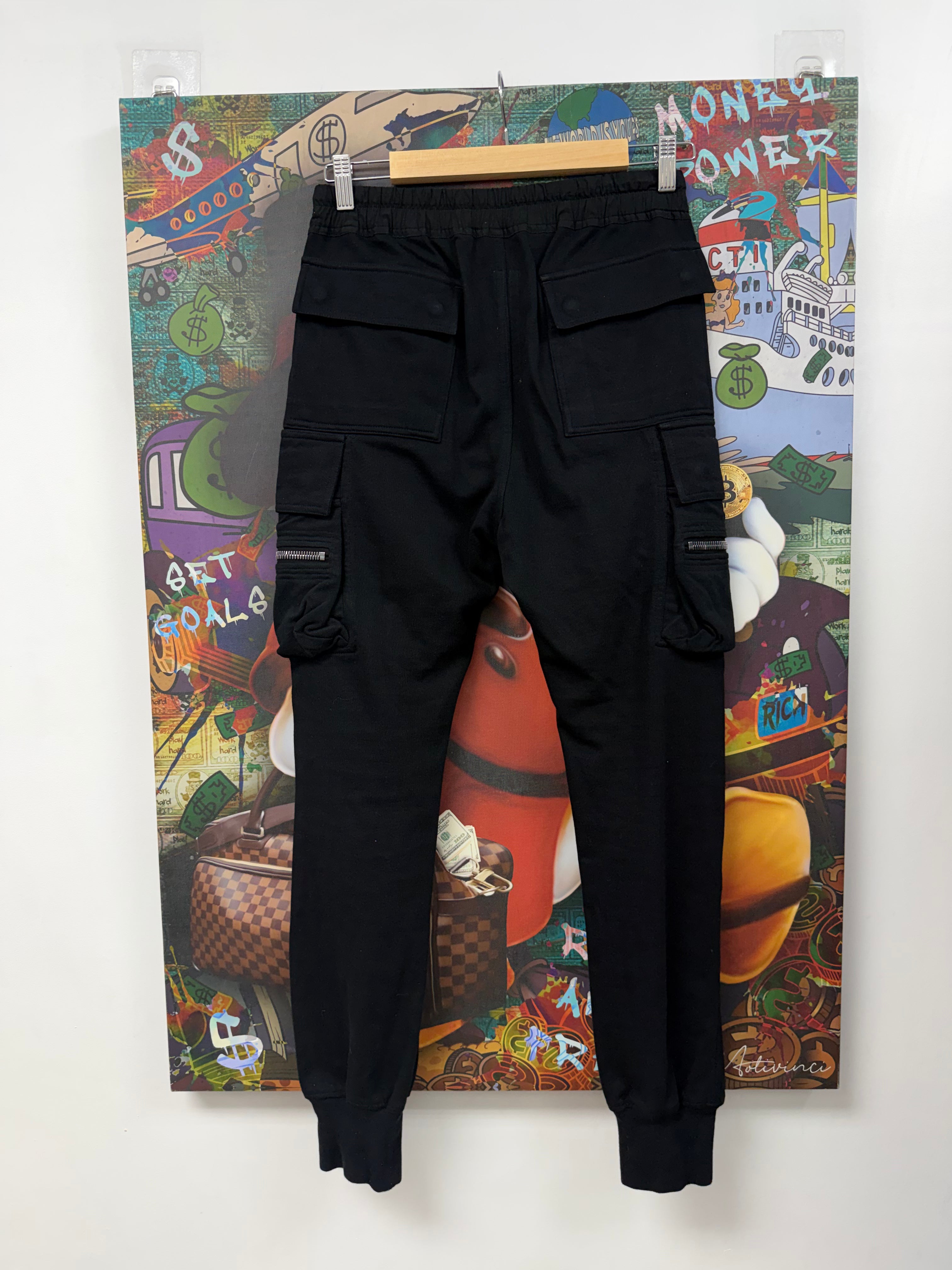 Rick Owens Black Cargo (48) Sweats
