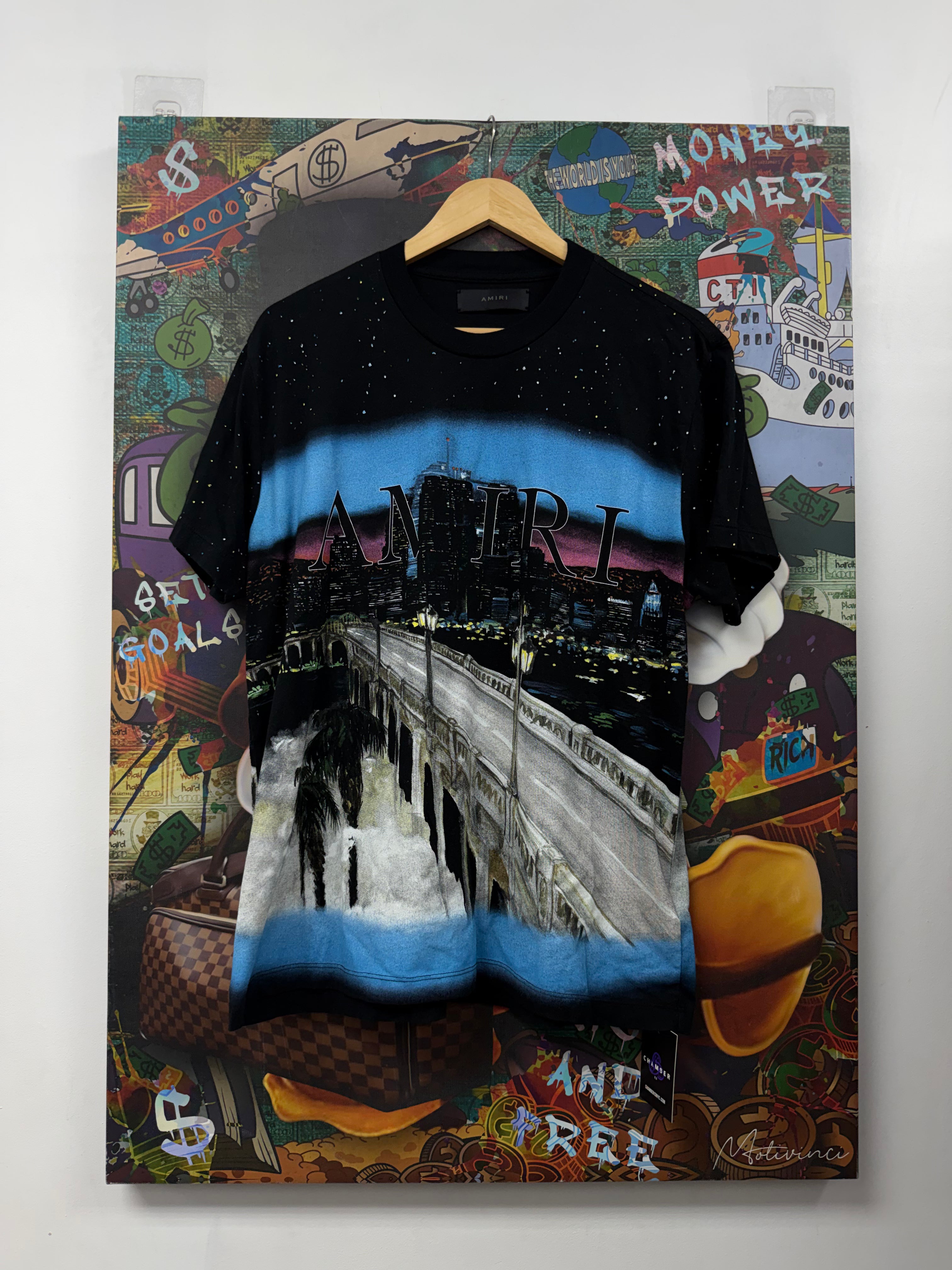 Amiri Black Skyline Tee