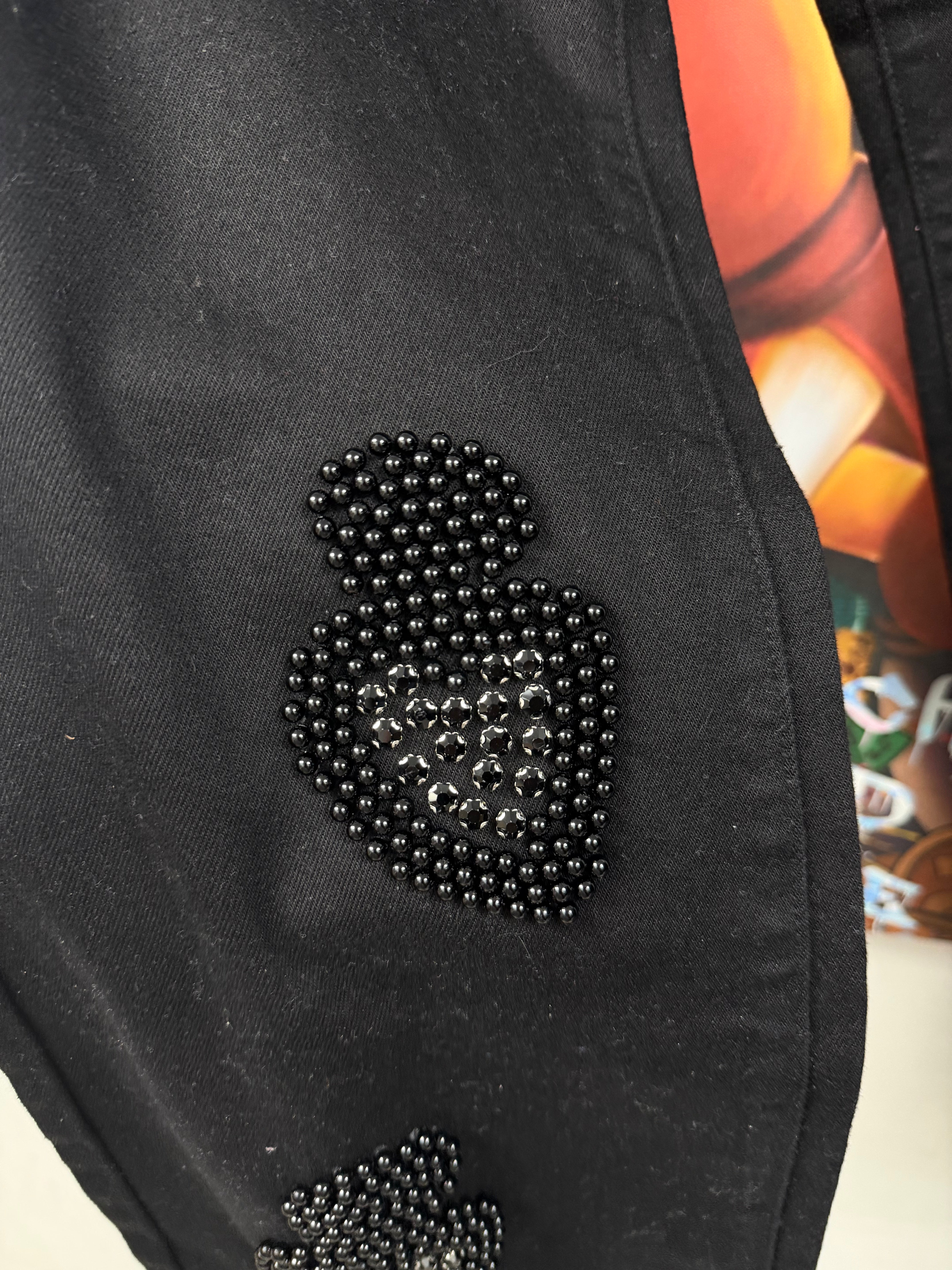 When Smoke Clears Black Crystal Heart Jeans