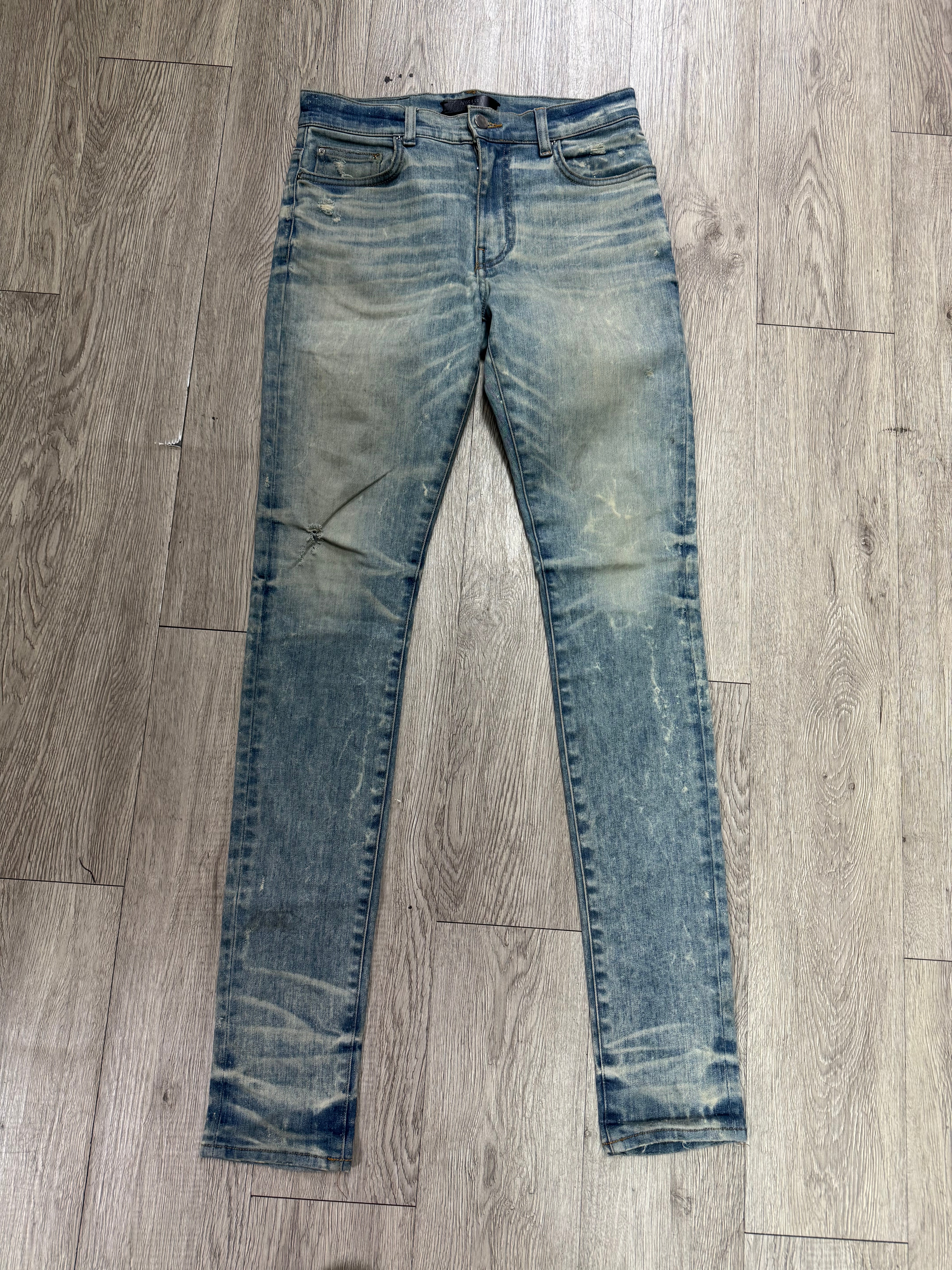 Amiri Light Wash Plain Thrasher (Old Season Zipper) Jeans