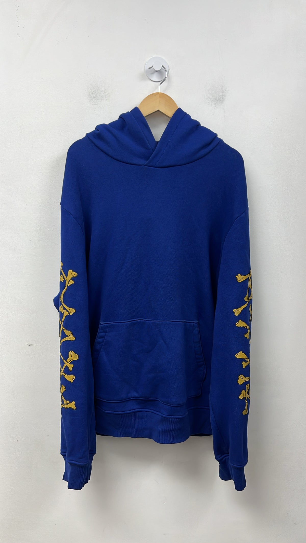 Amiri Blue Yellow Bones Hoodie