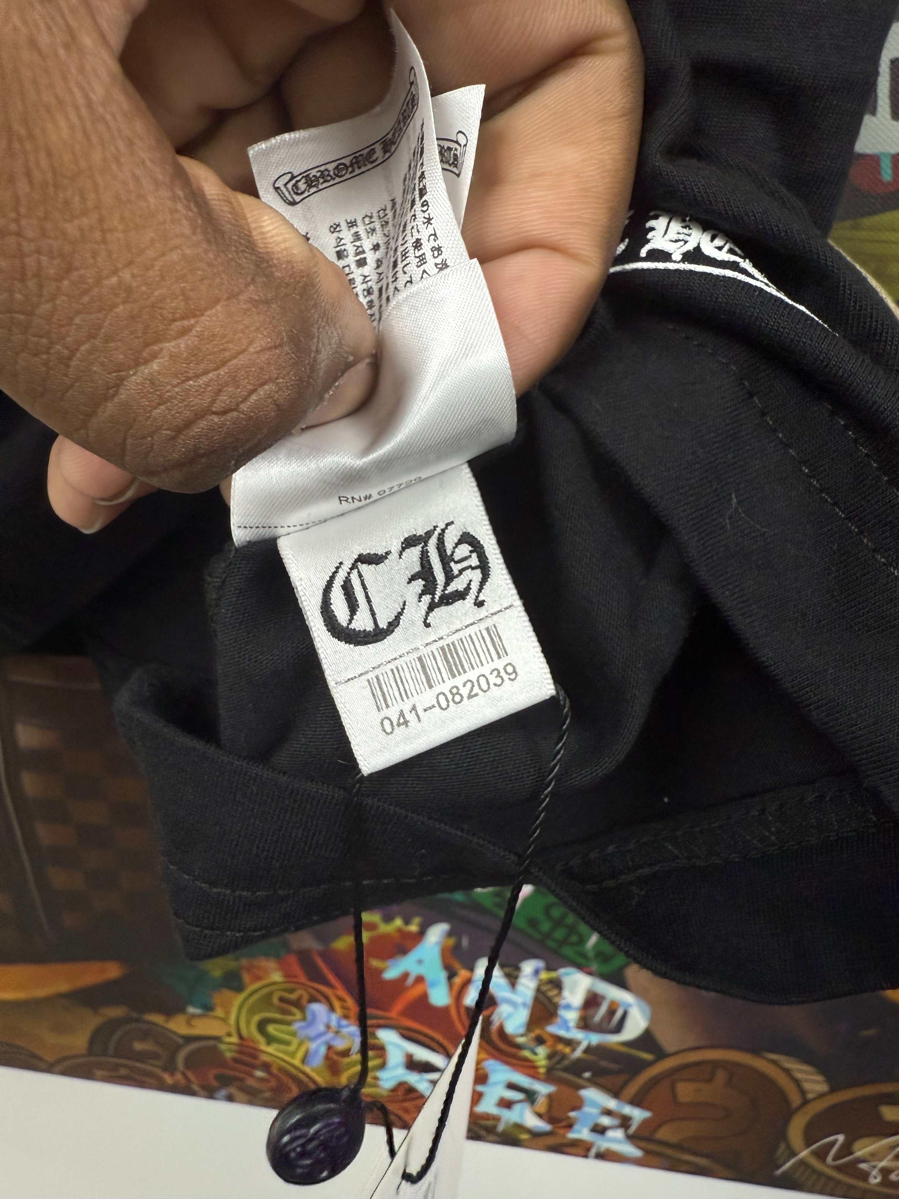 Chrome Hearts Black White Neck Logo Tee