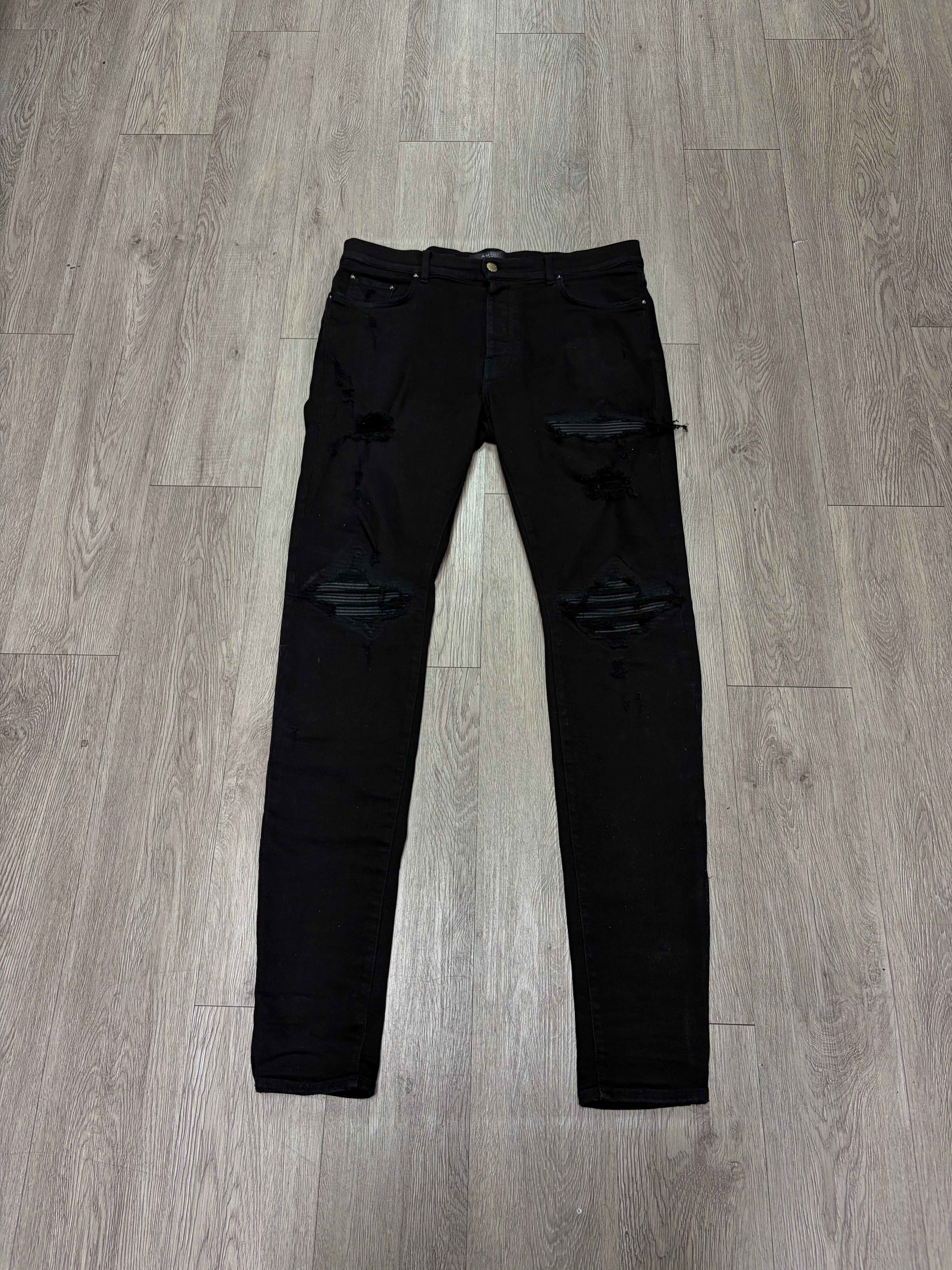Amiri MX1 Black Black Patch Jeans