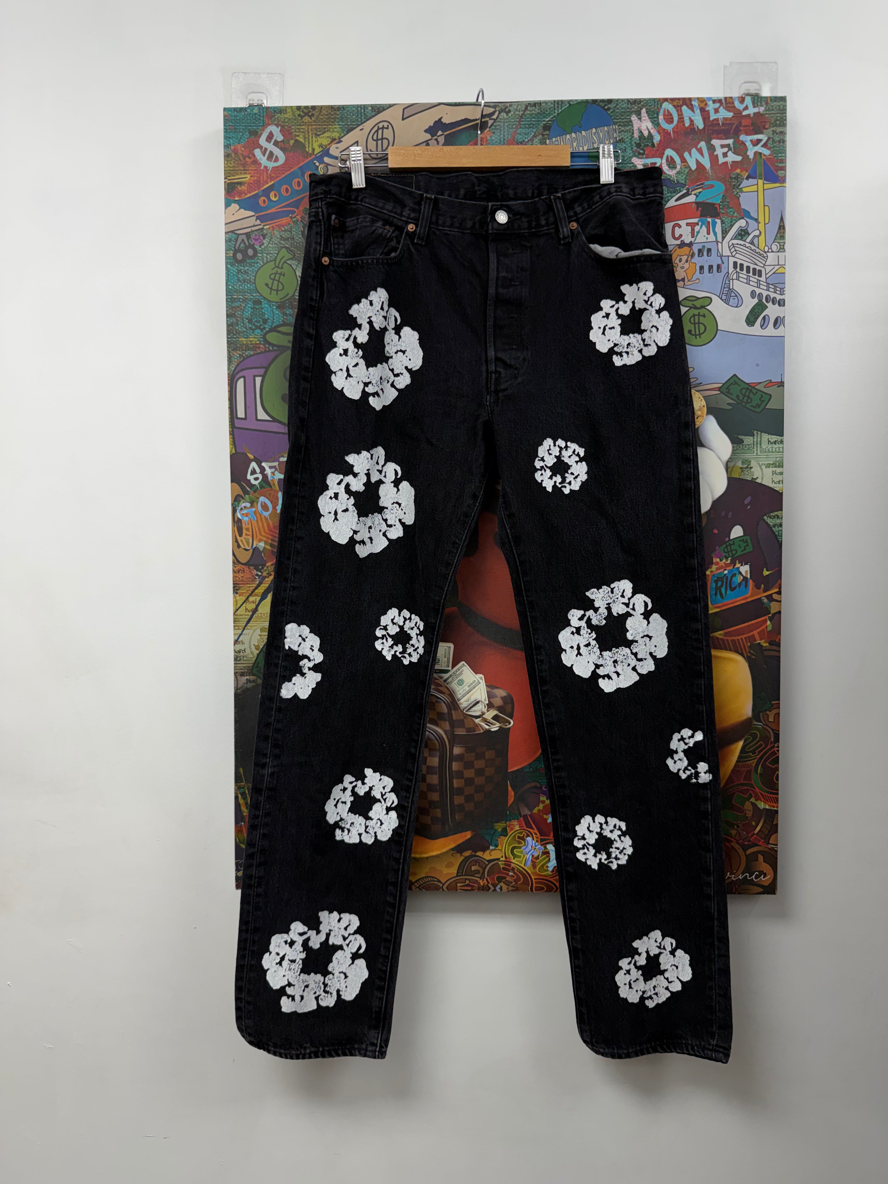 Denim Tears Black Wash Wreath Jeans